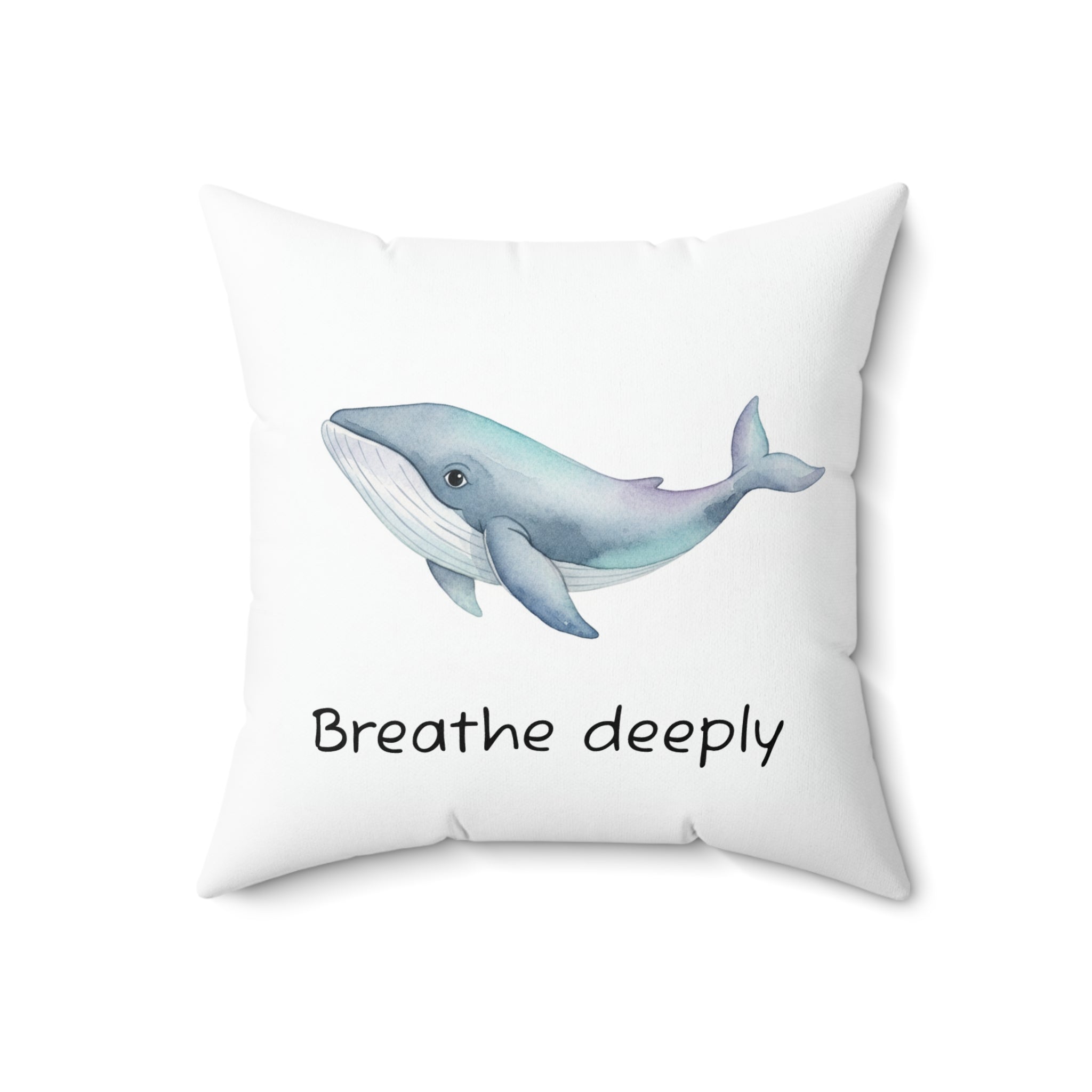 Whale 'Breathe Deeply' Calm Corner Pillow