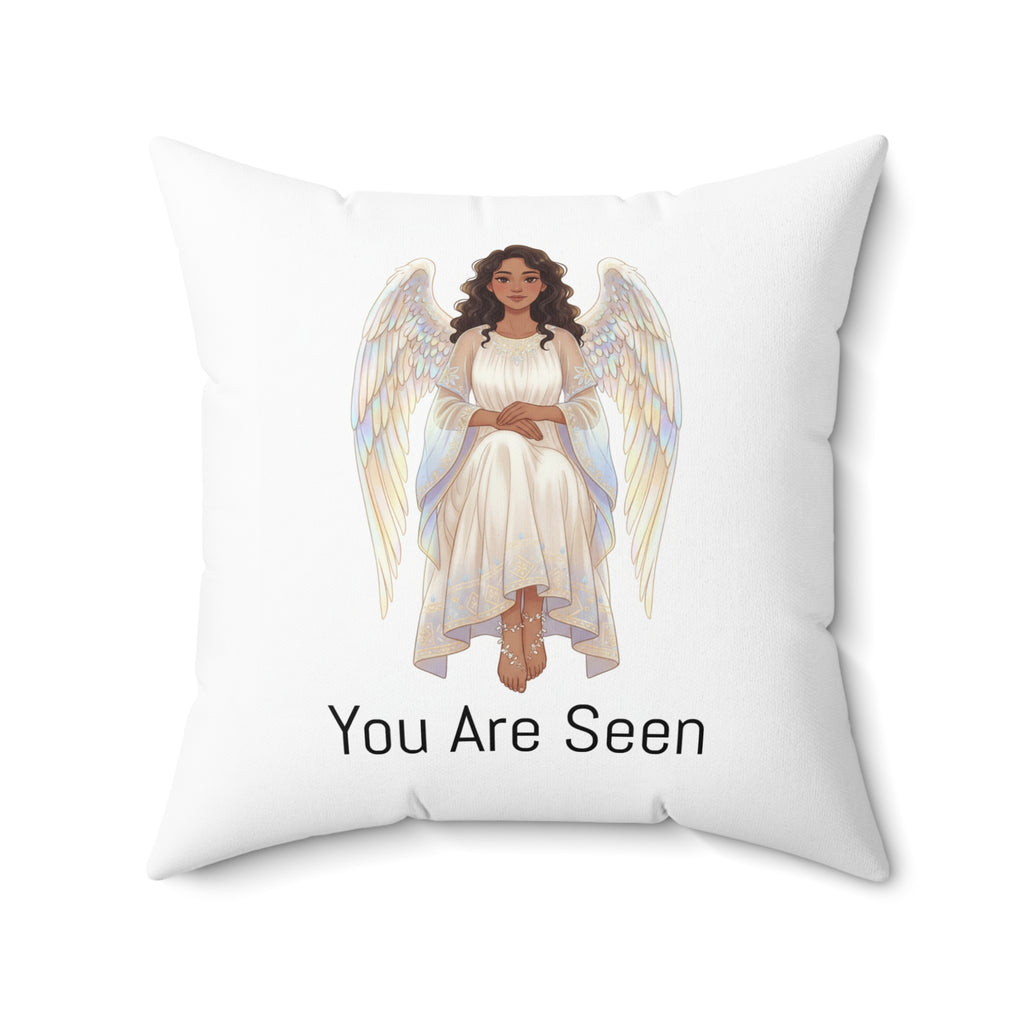 Inspirational Angel Pillow — "You Are Always Loved / You Are Seen" Decorative Throw Pillow