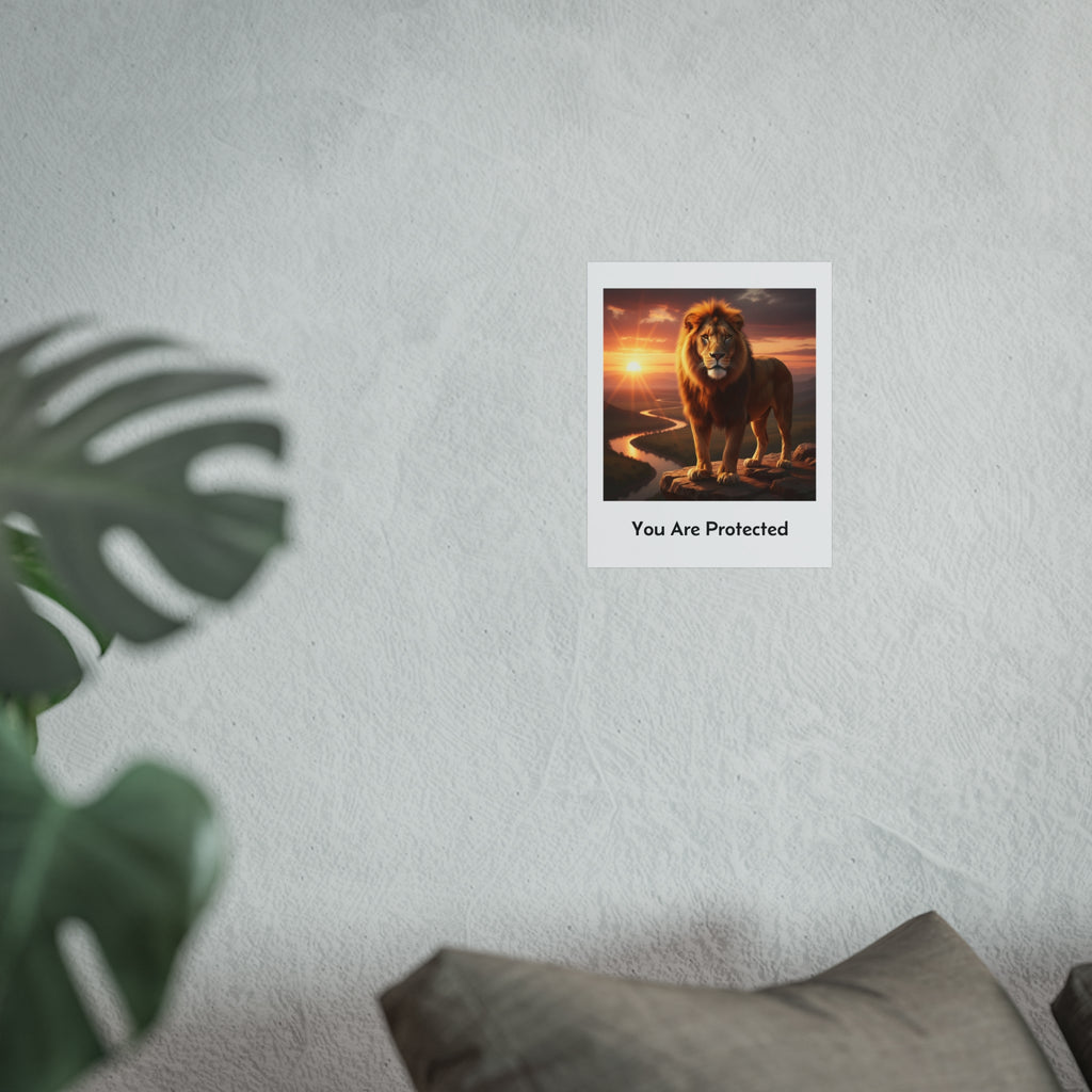 "You Are Always Protected" - Lion Calm Corner Art