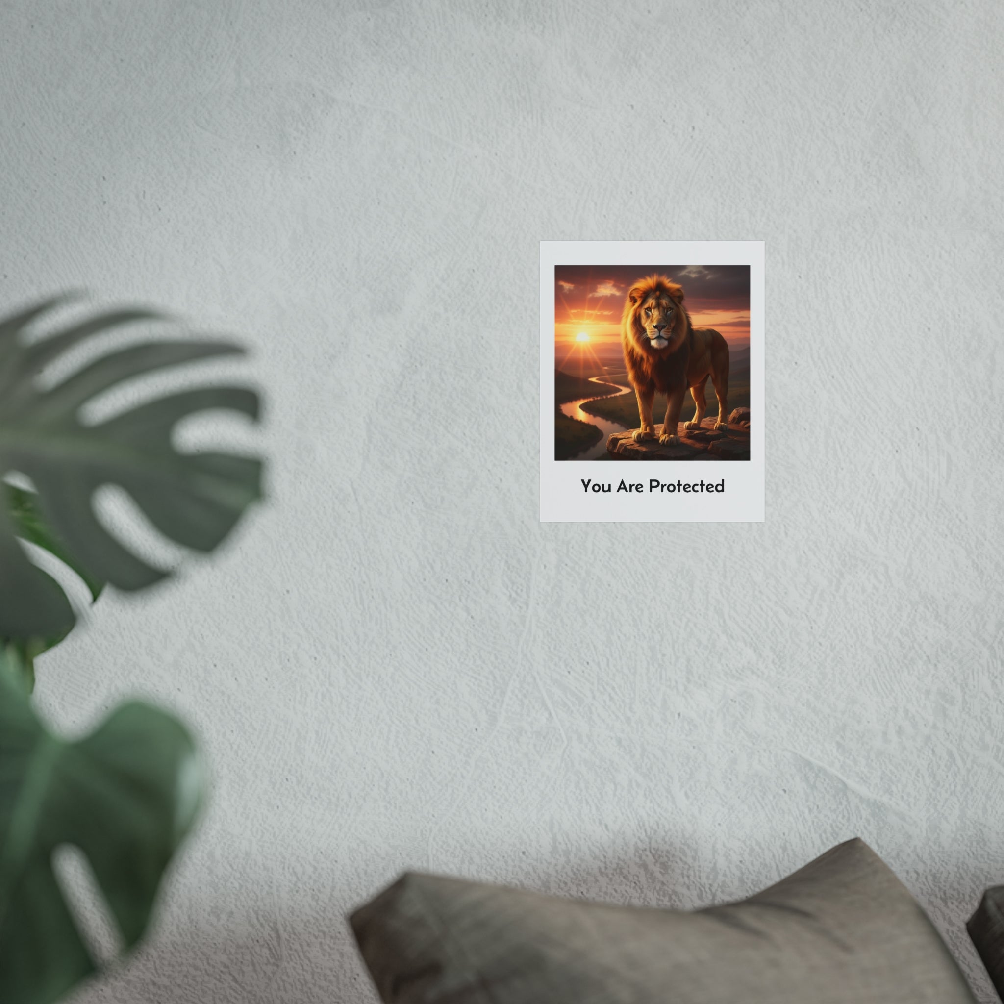 "You Are Always Protected" - Lion Calm Corner Art