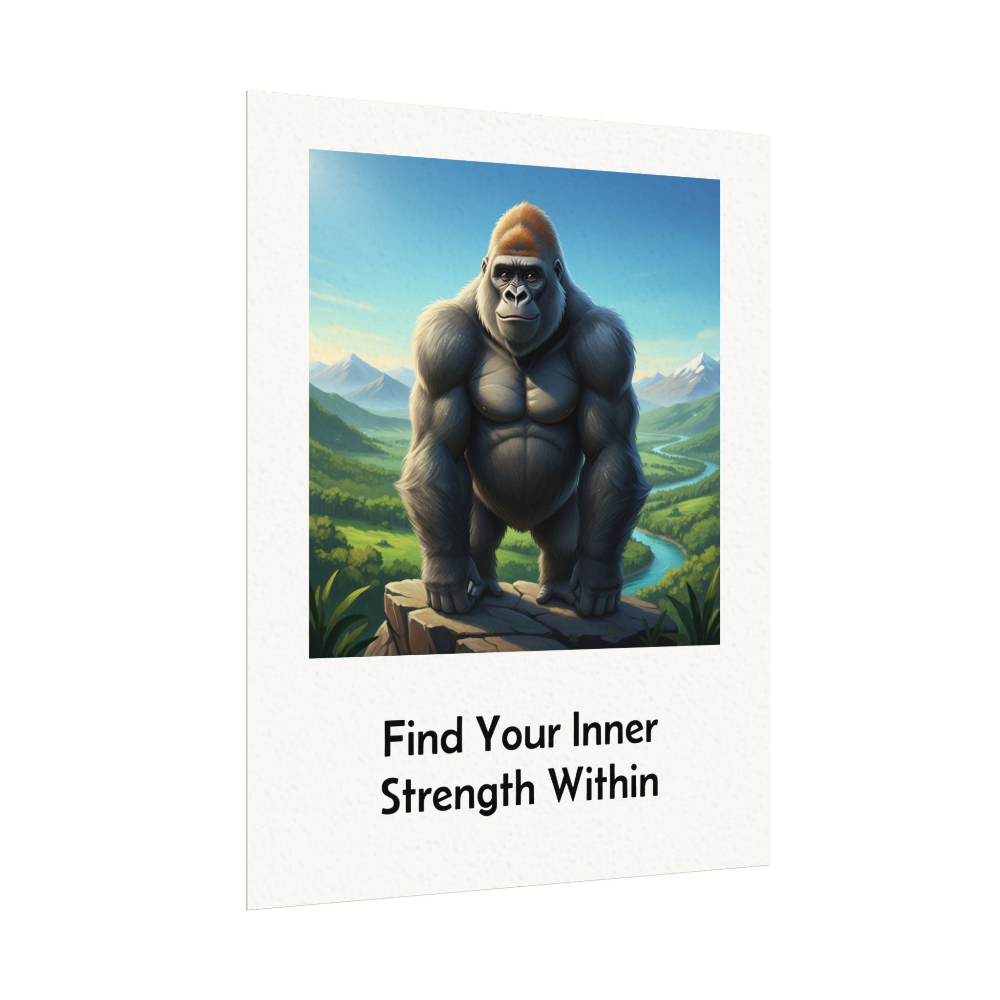 Gorilla Poster — Find Your Inner Strength Within
