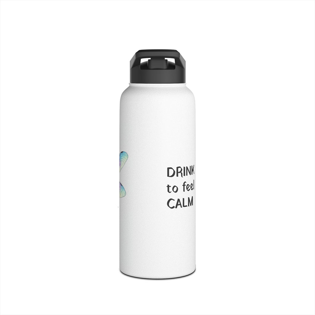 "DRINK To Feel CALM" — Dragonfly Stainless Steel Water Bottle