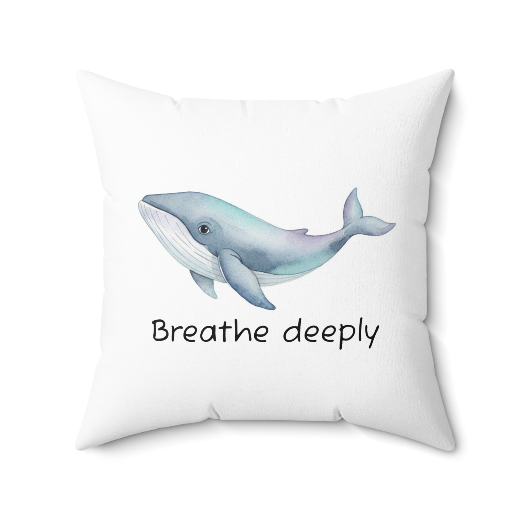 Whale 'Breathe Deeply' Calm Corner Pillow