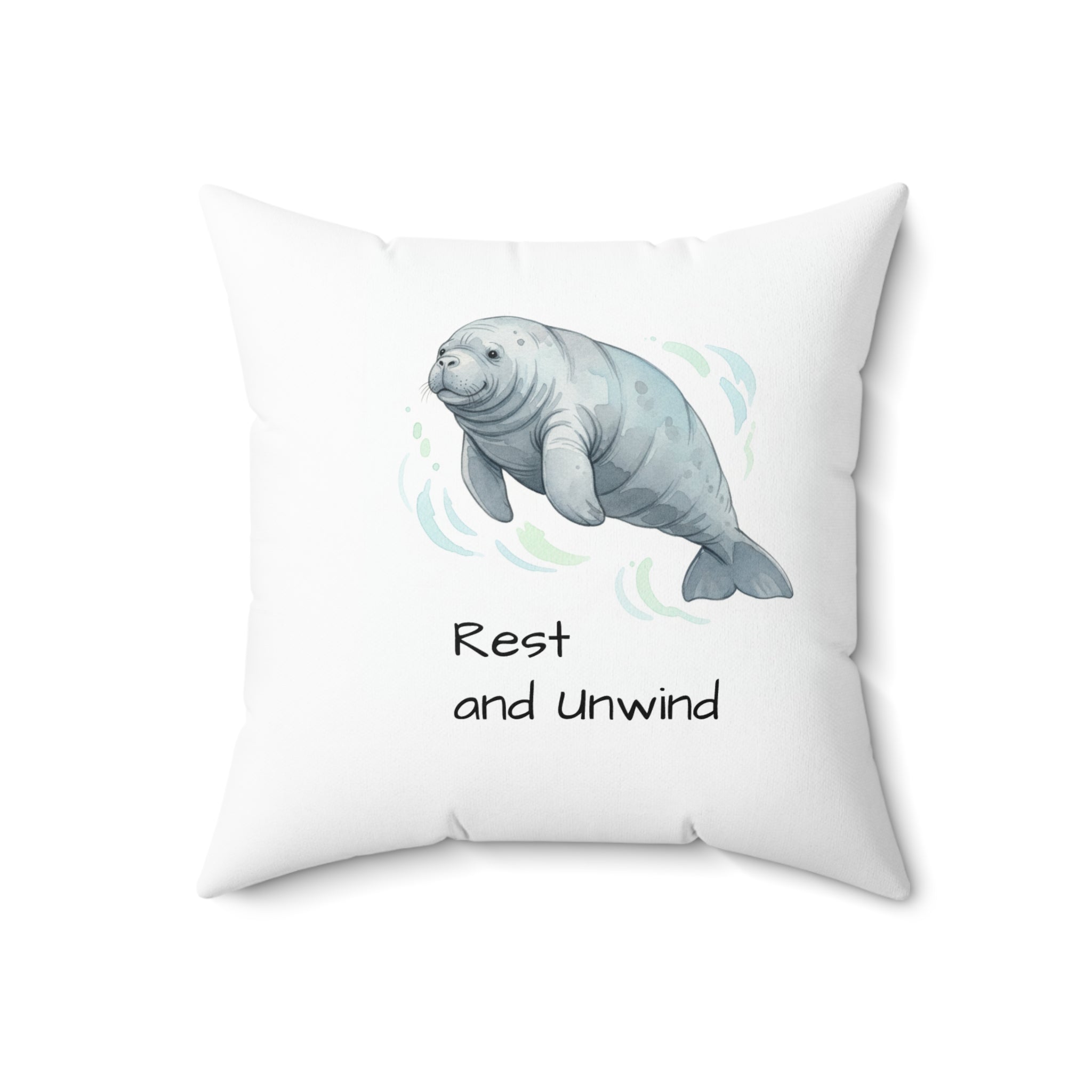 Manatee 'Rest and Unwind' Pillow