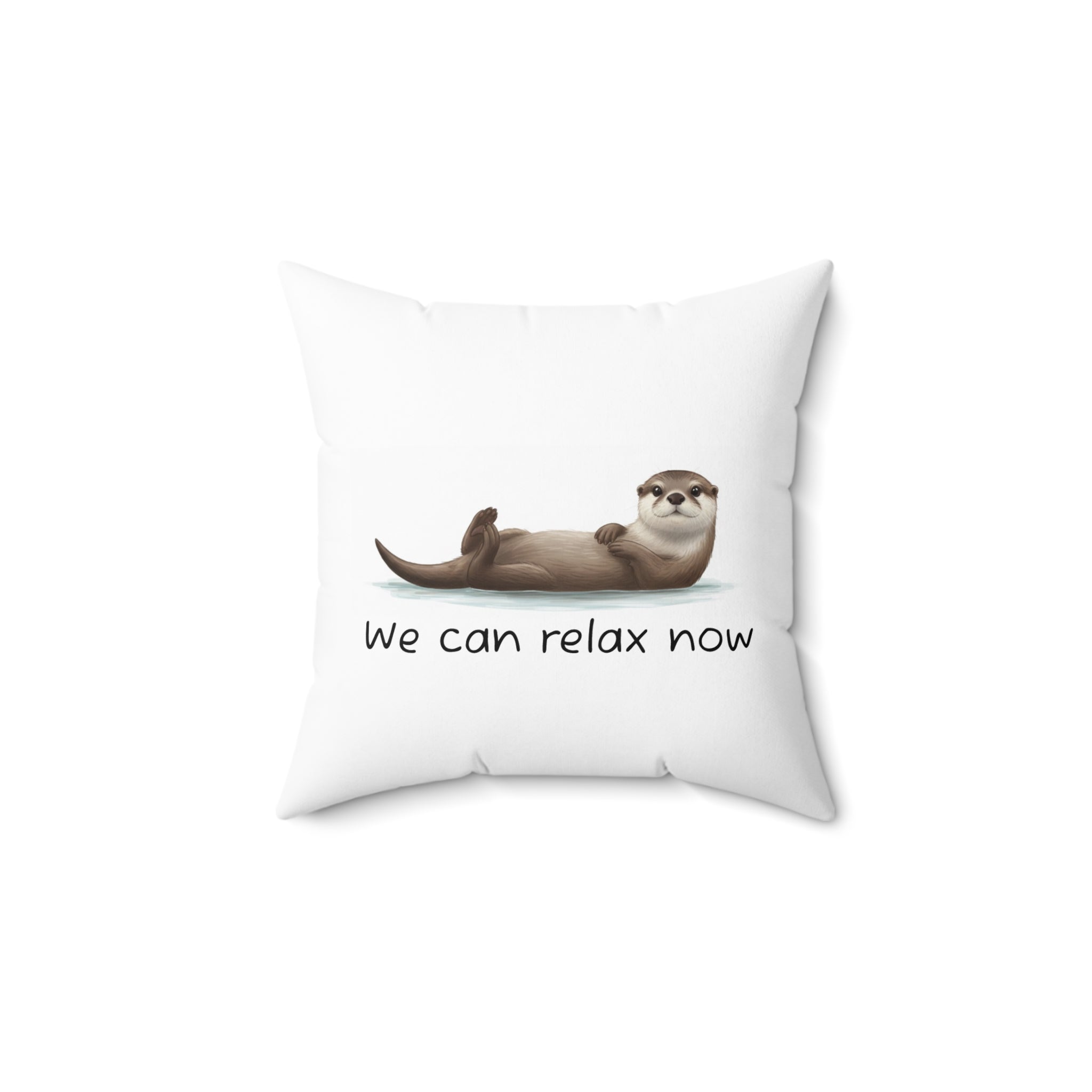 Otter 'We Can Relax Now' Calm Corner Pillow