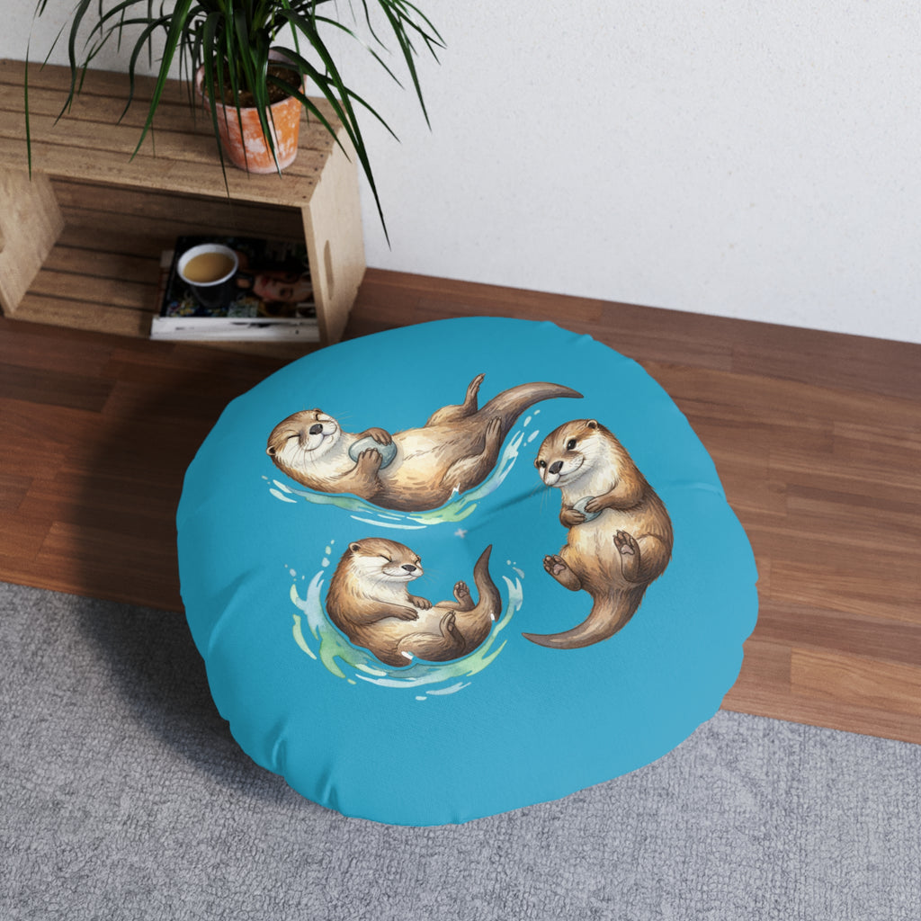 Round Tufted Floor Pillow —  Otter & Seal Calm Corner Cushion
