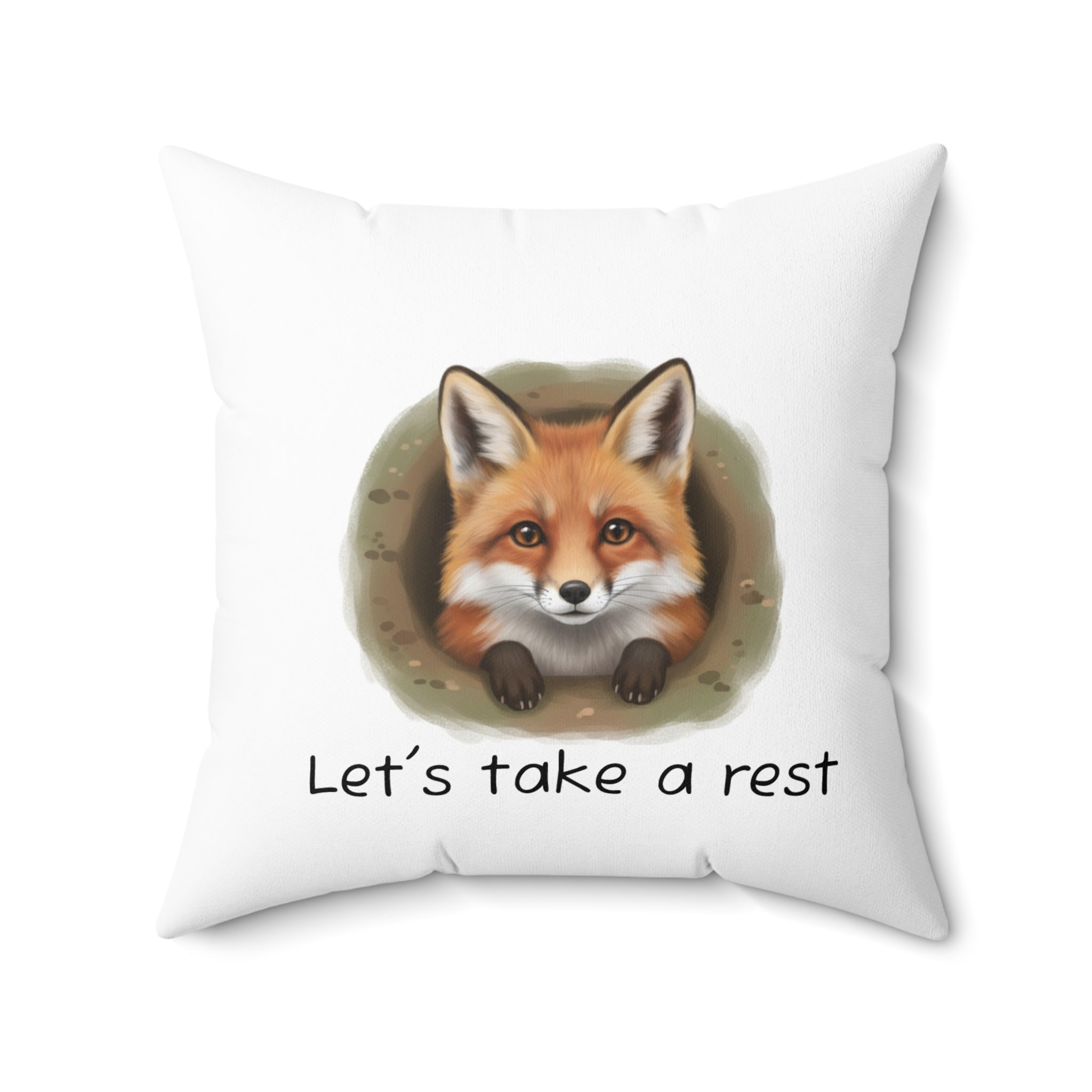 "Let's Take A Rest" - Fox Calm Corner Pillow