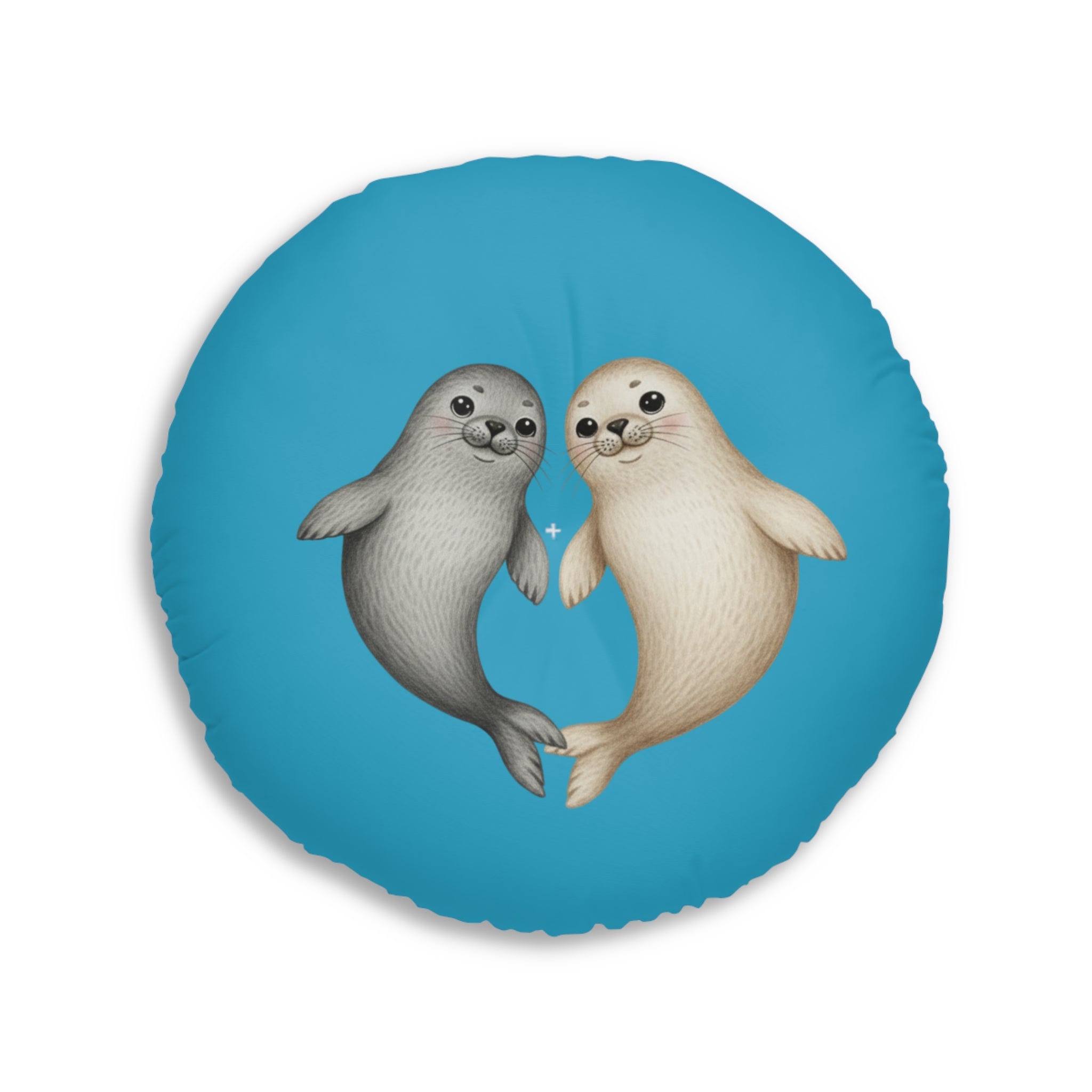 Round Tufted Floor Pillow —  Otter & Seal Calm Corner Cushion