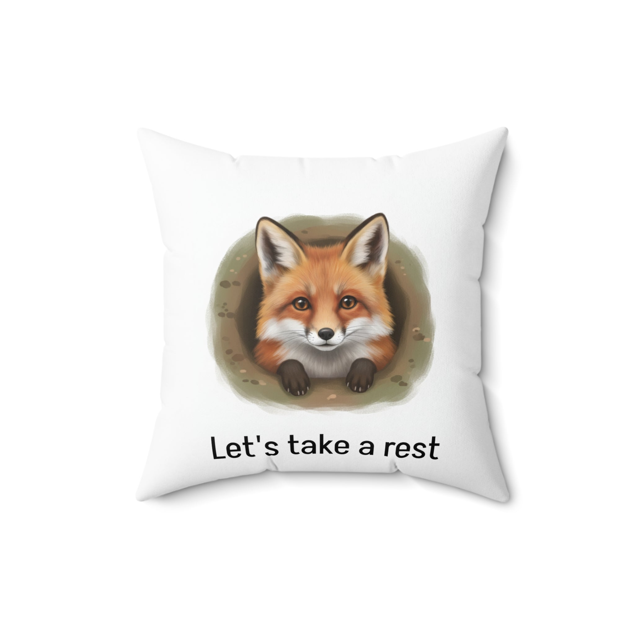 "Let's Take A Rest" - Fox Calm Corner Pillow