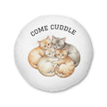 Round Floor Pillow — Kittens & Bunnies Calm Corner Cushion