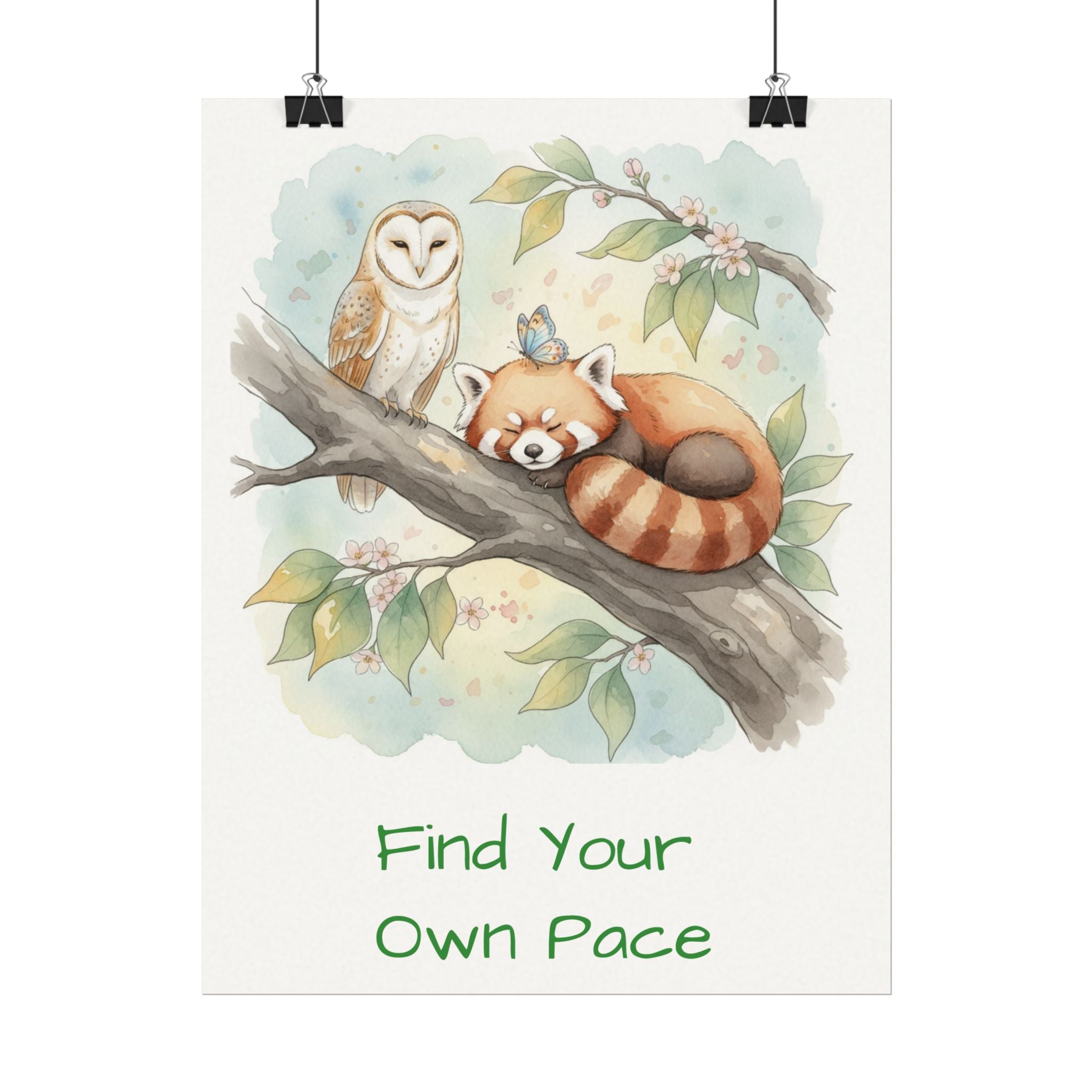 Find Your Own Pace Watercolor Poster
