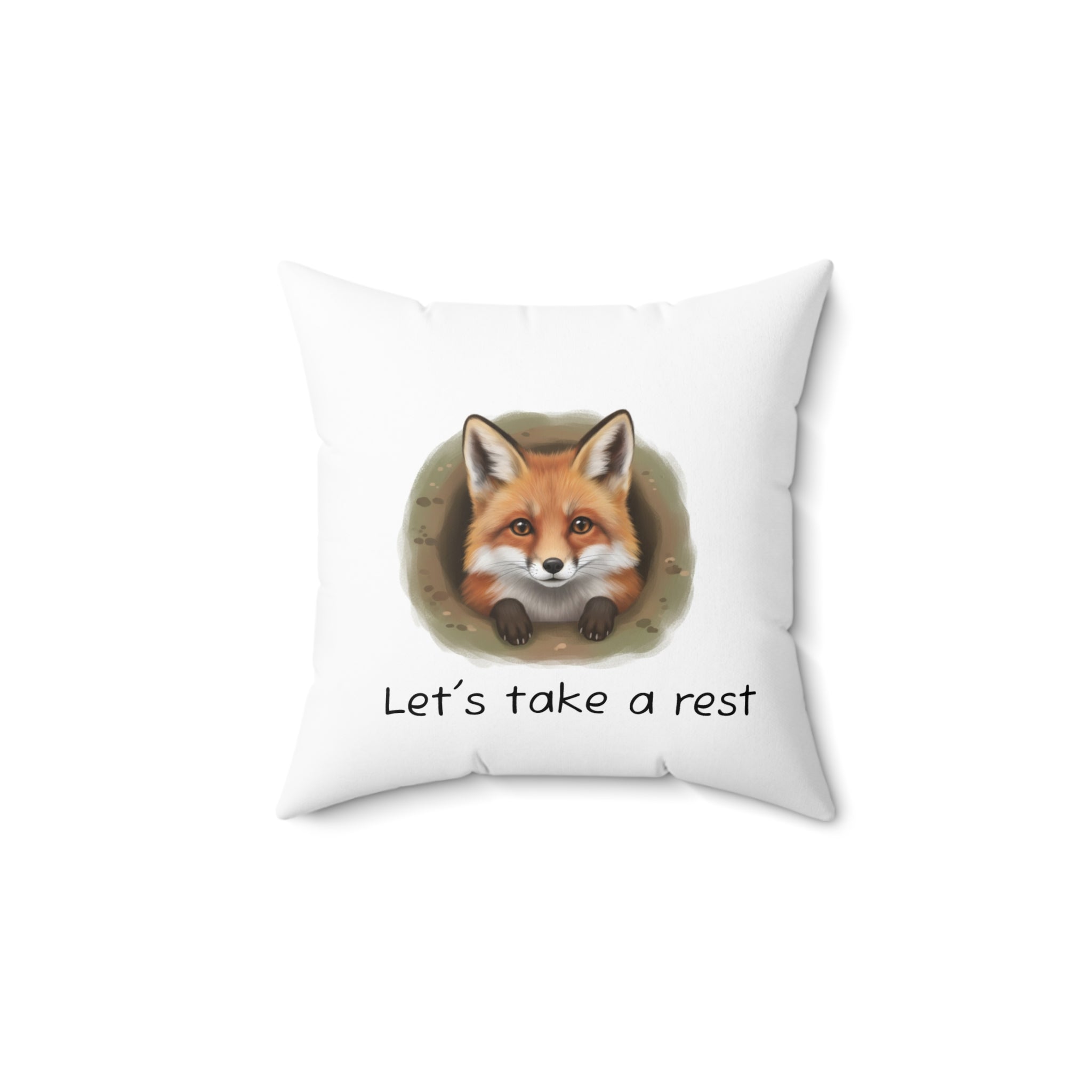 "Let's Take A Rest" - Fox Calm Corner Pillow