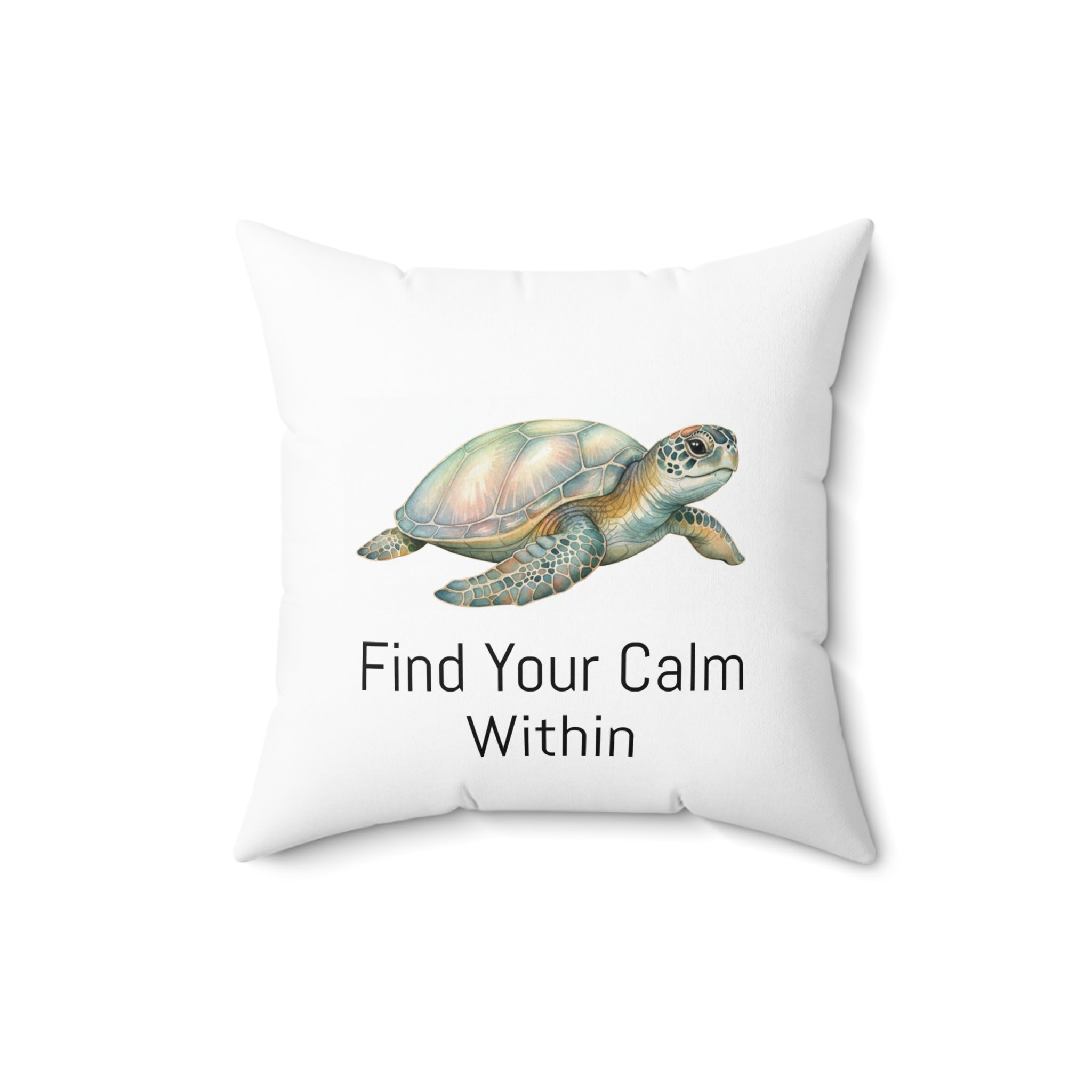 Sea Turtle Calm Corner Pillow — "Find Your Calm Within"