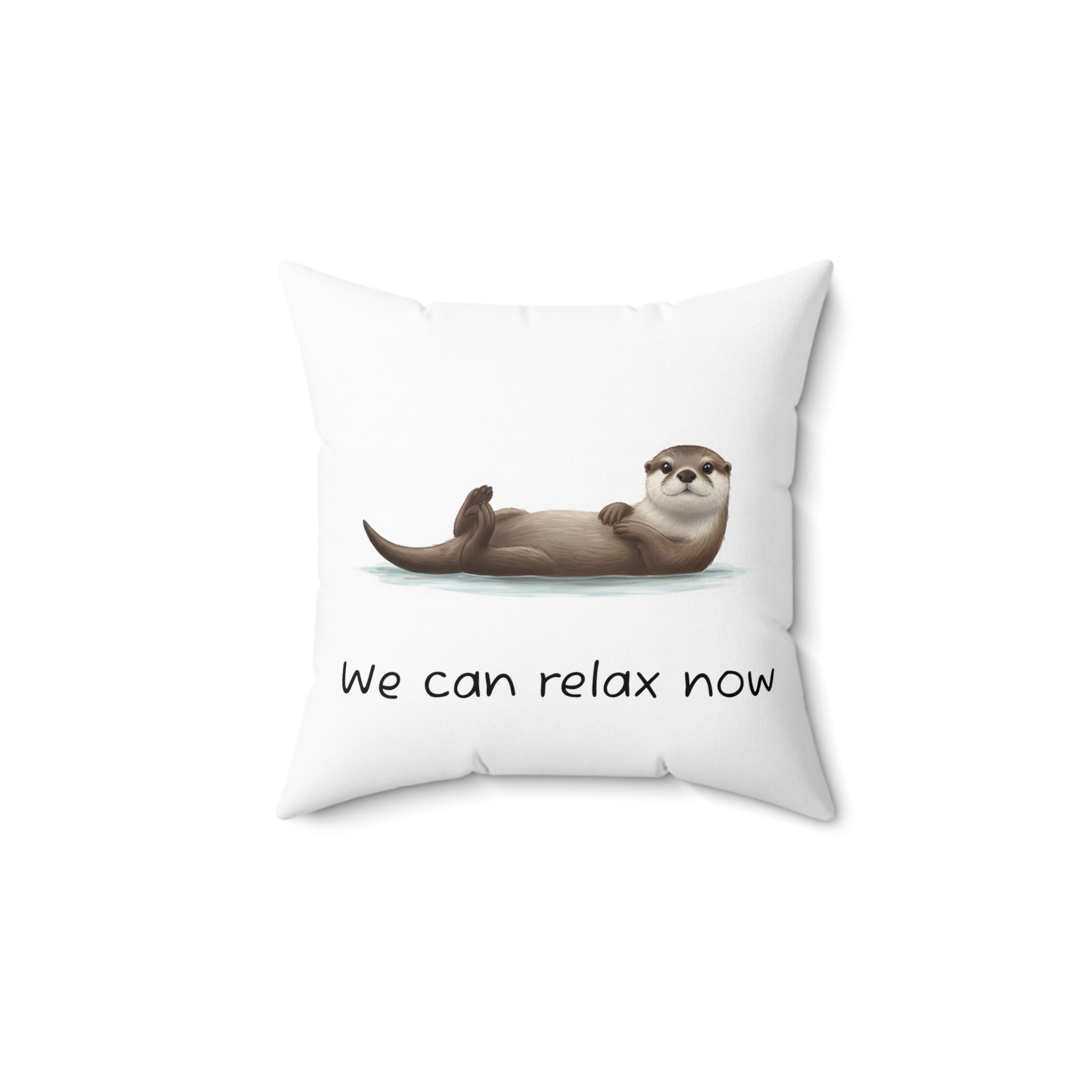Otter 'We Can Relax Now' Calm Corner Pillow