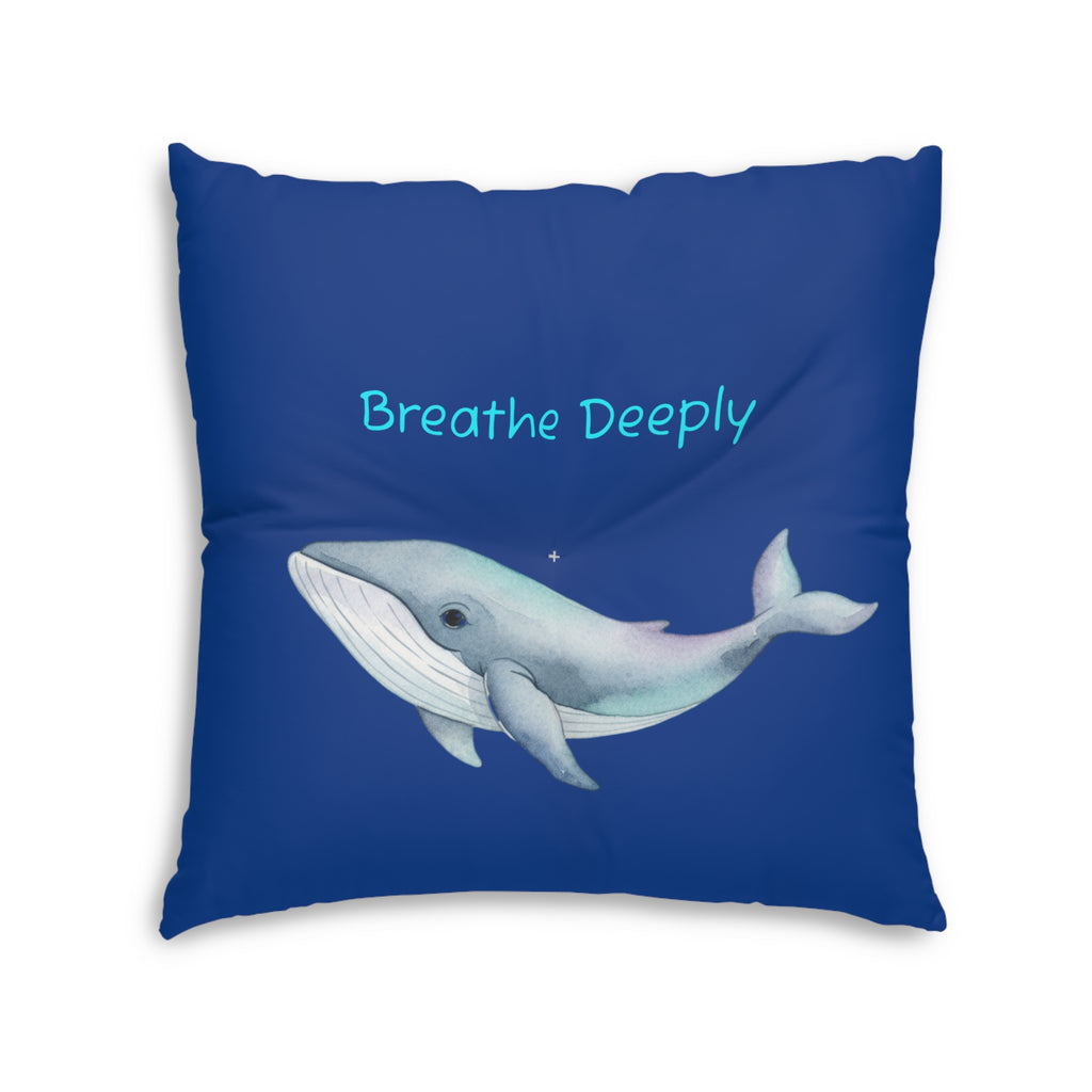 Personalized Floor Pillow - Turtle & Whale Safe Space / Breathe Deeply