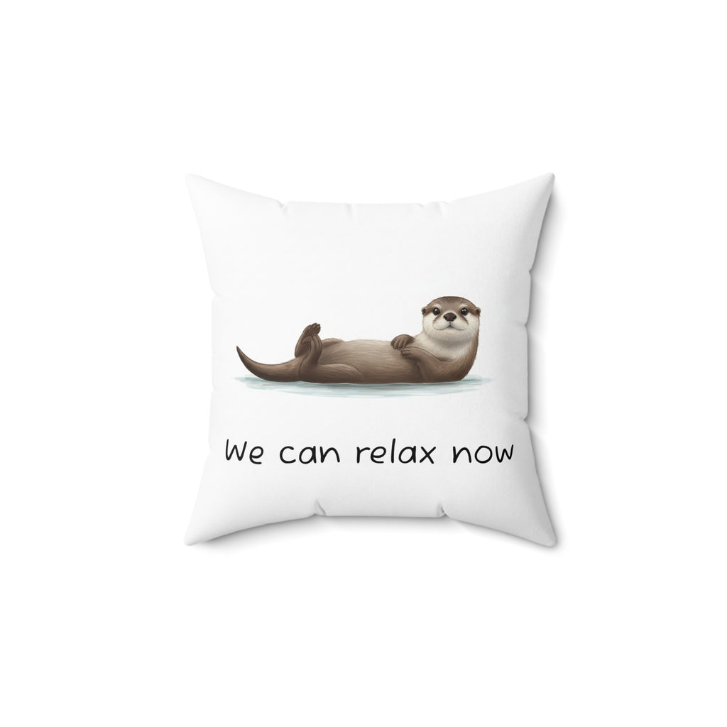Otter 'We Can Relax Now' Calm Corner Pillow