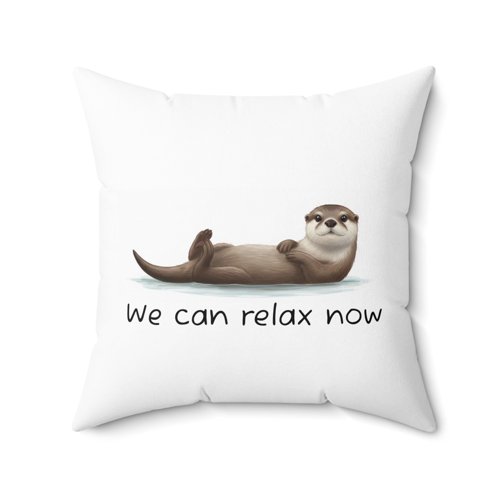 Otter 'We Can Relax Now' Calm Corner Pillow