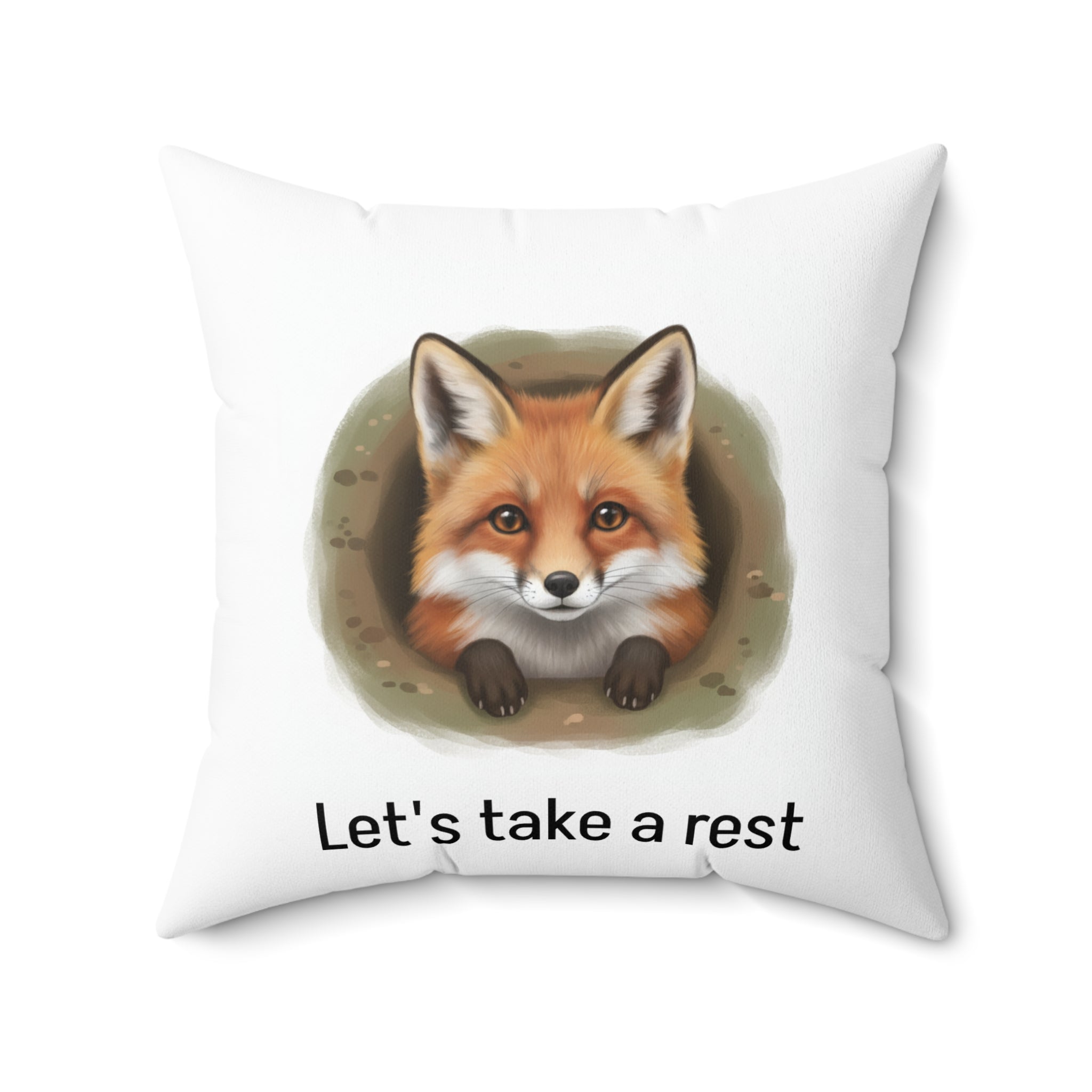 "Let's Take A Rest" - Fox Calm Corner Pillow