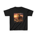 Kids Lion Sunset T‑Shirt — Majestic Lion Graphic Tee for Children