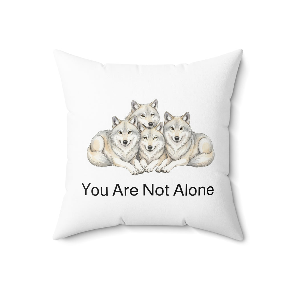 "You Are Not Alone" - Wolf Calm Corner Pillow