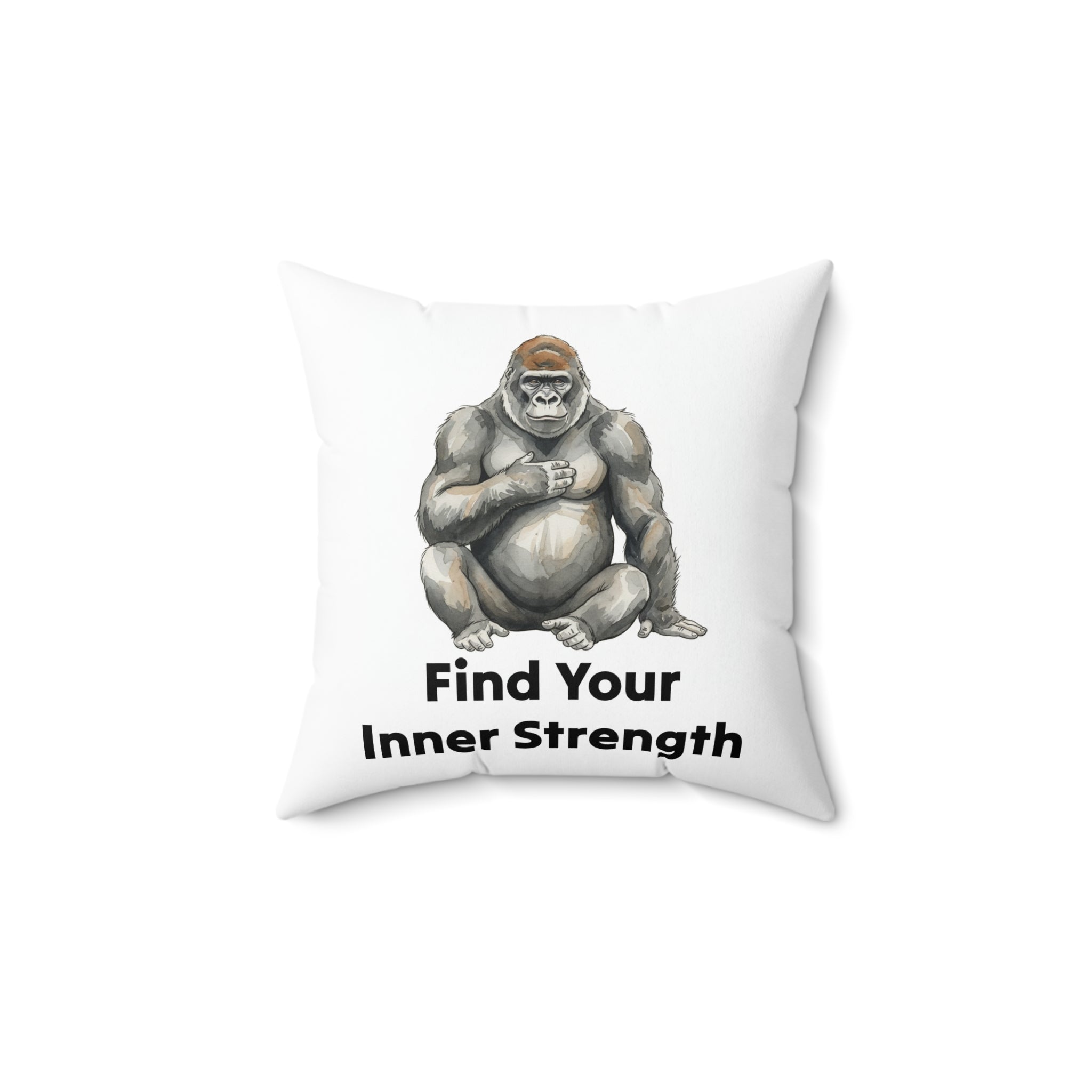 Gorilla 'Find Your Inner Strength' Decorative Pillow