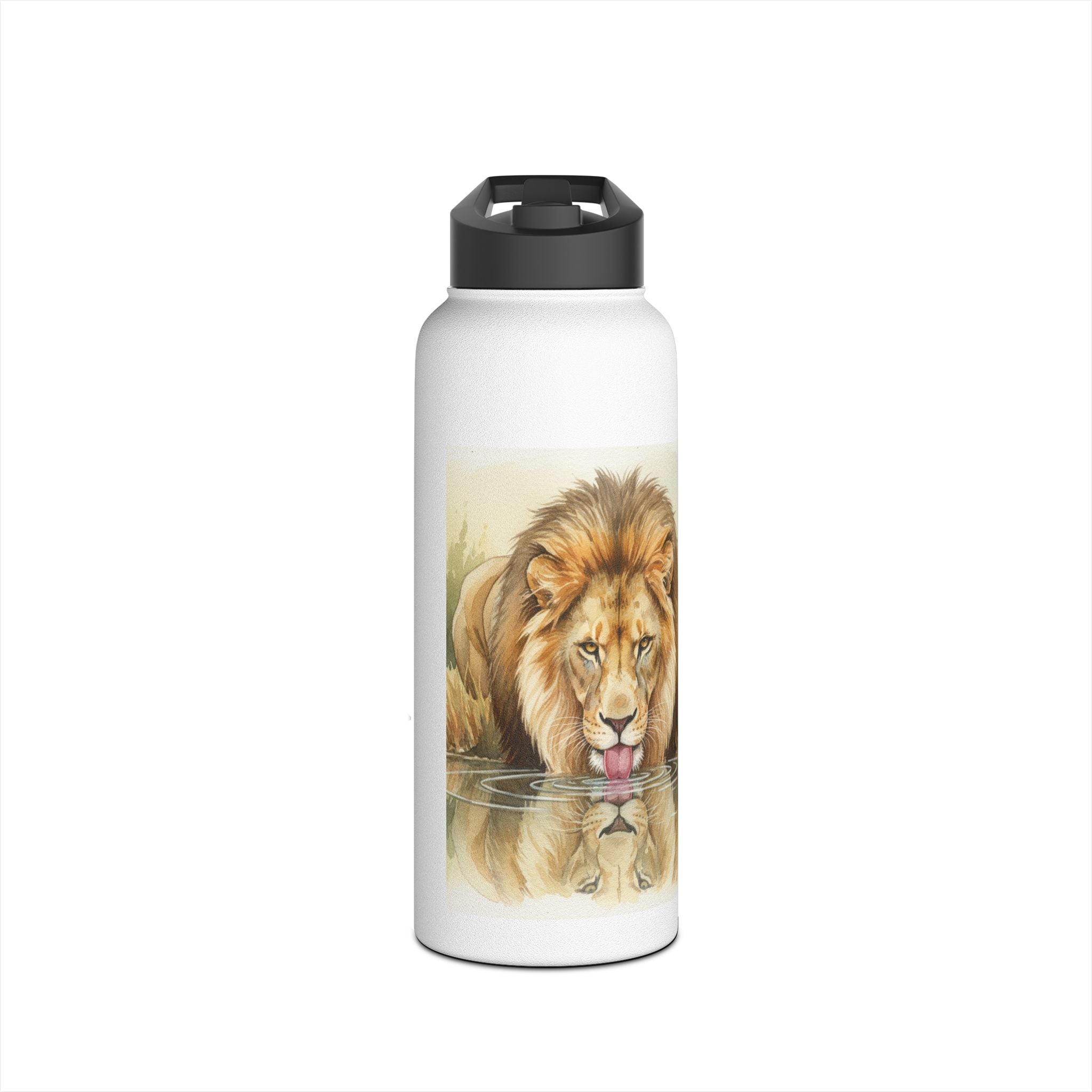 "Hydrate To Feel Great" — Lion Stainless Steel Water Bottle