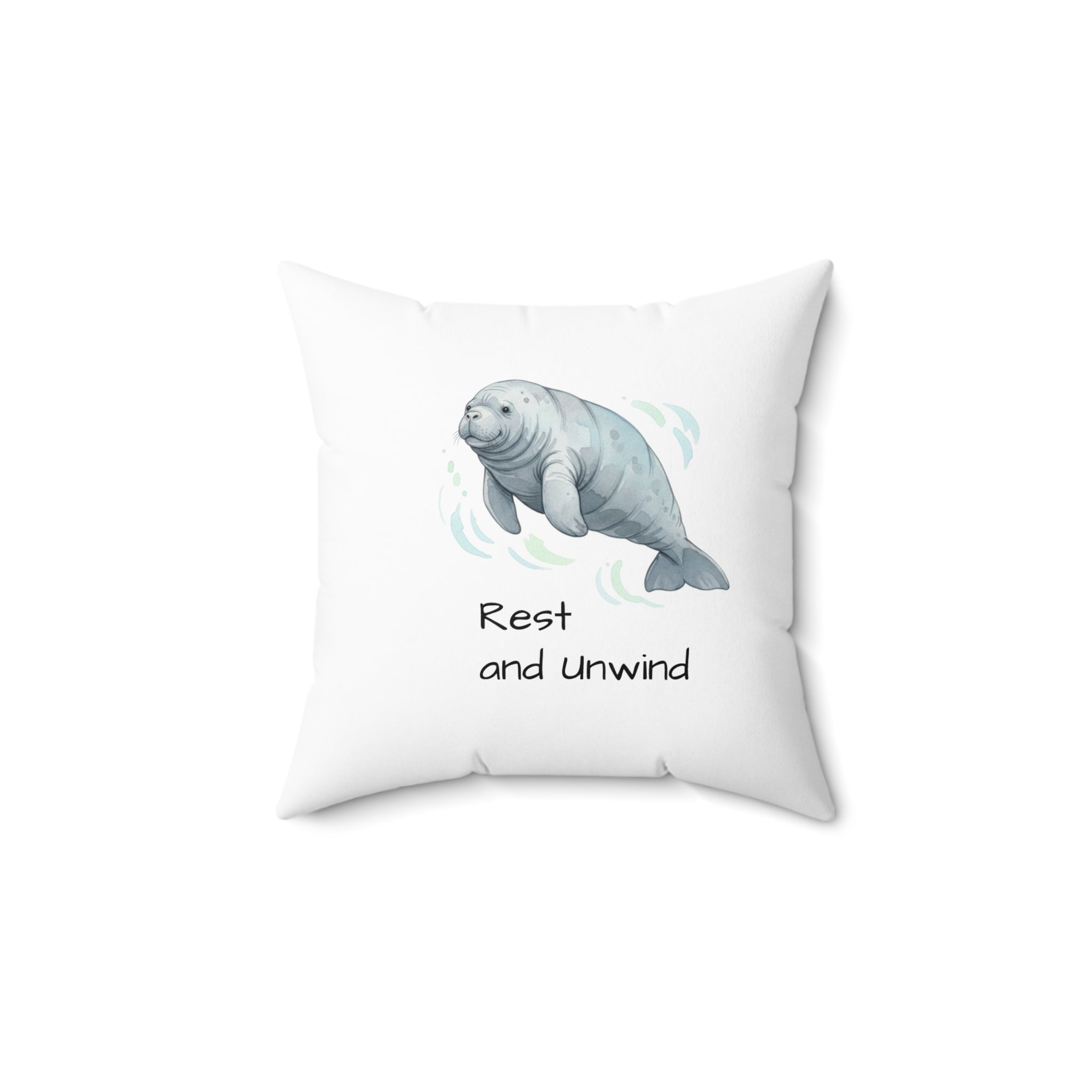 Manatee 'Rest and Unwind' Calm Corner Pillow