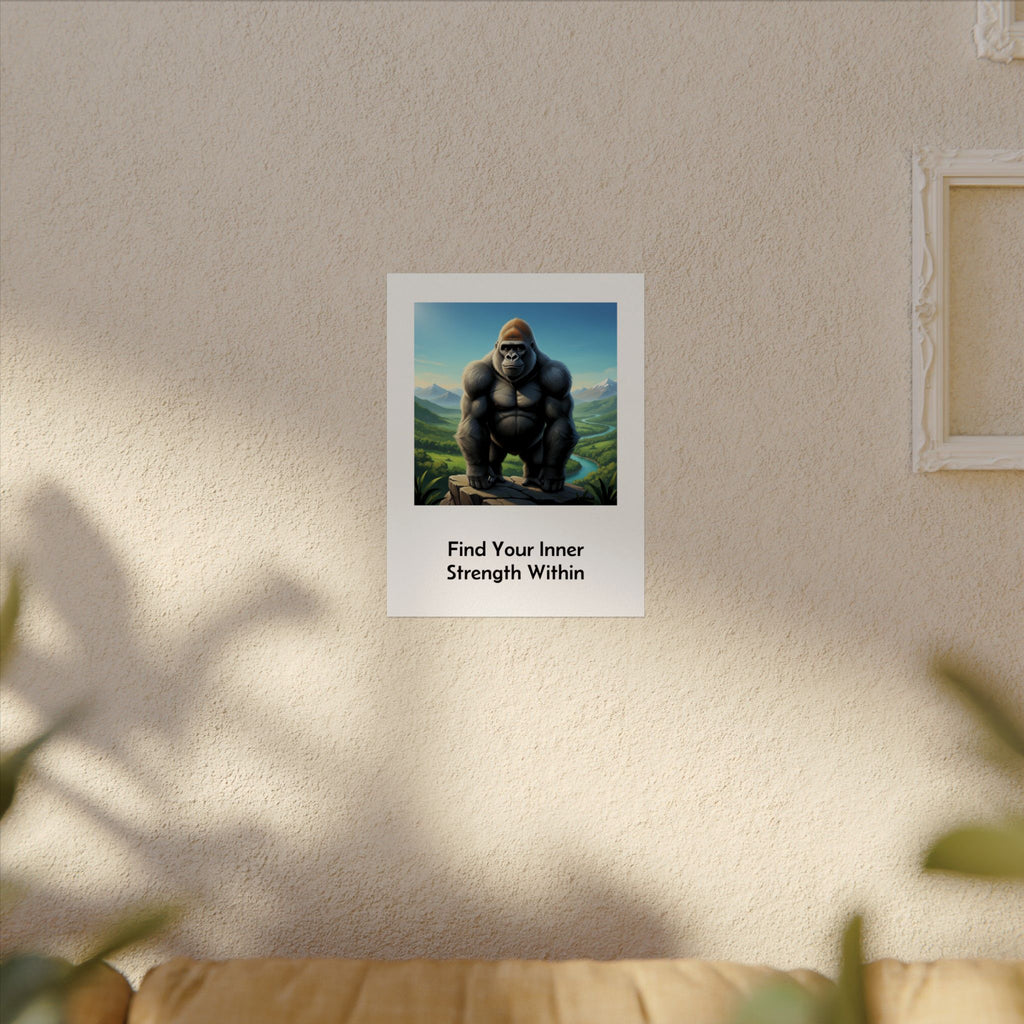 Gorilla Poster — Find Your Inner Strength Within