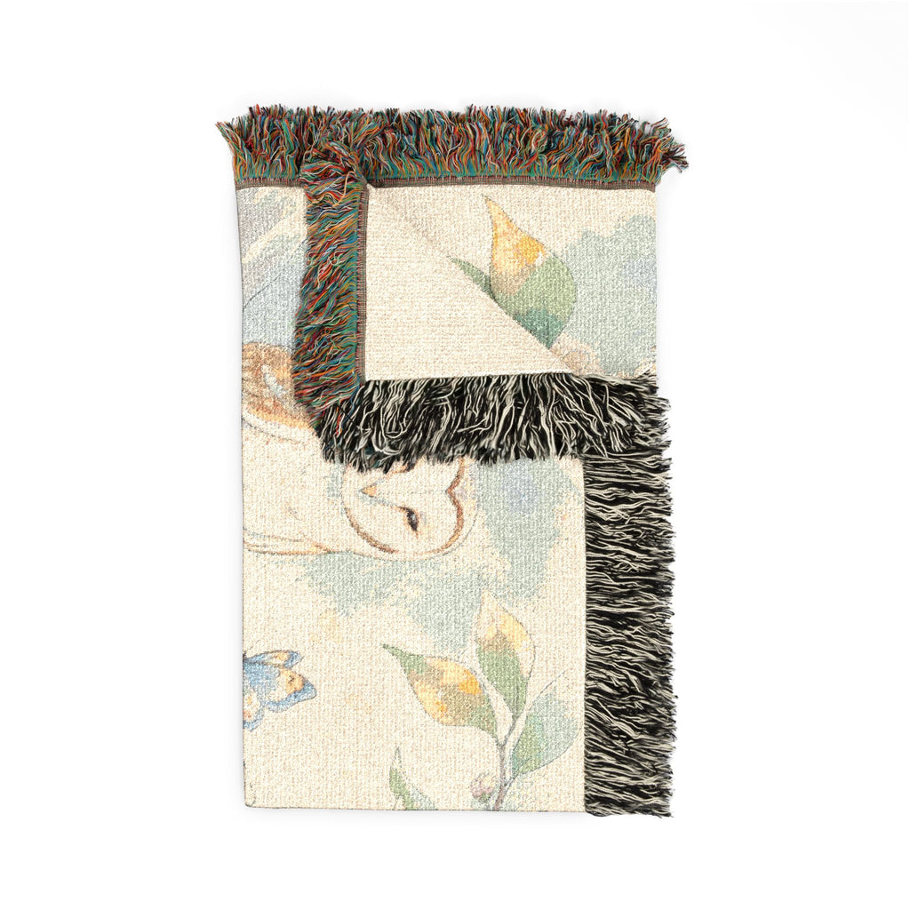 Red Panda Woven Blanket — "Breathe, Relax" Meditation Throw