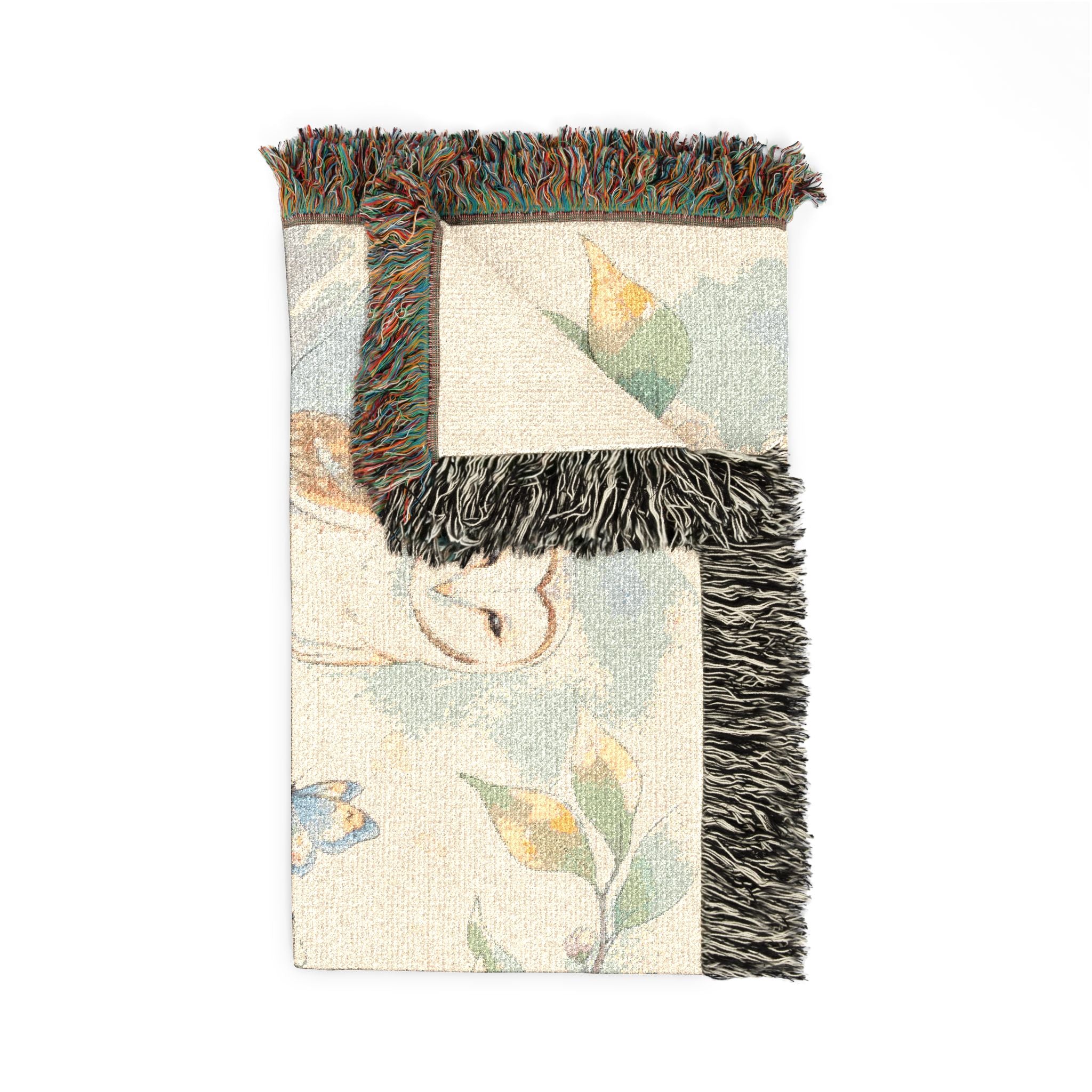 Red Panda Woven Blanket — "Breathe, Relax" Meditation Throw