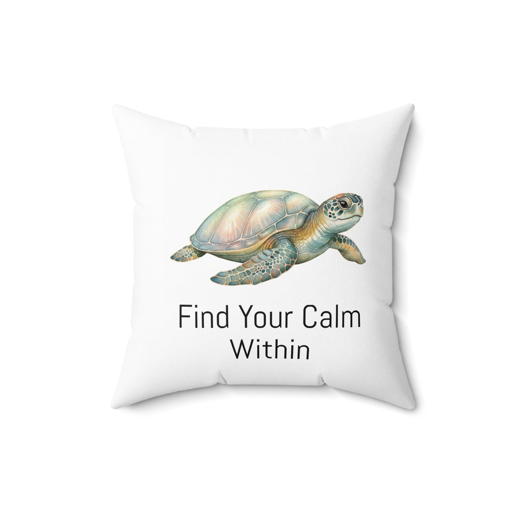Sea Turtle Calm Corner Pillow — "Find Your Calm Within"