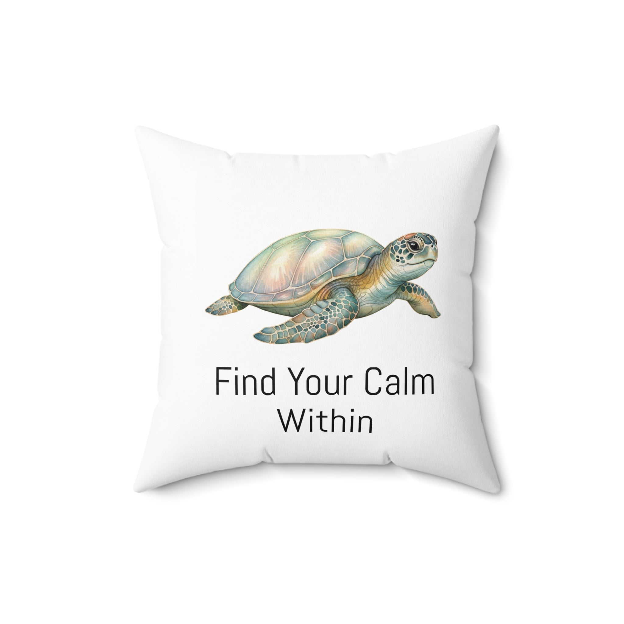Sea Turtle Calm Corner Pillow — "Find Your Calm Within"