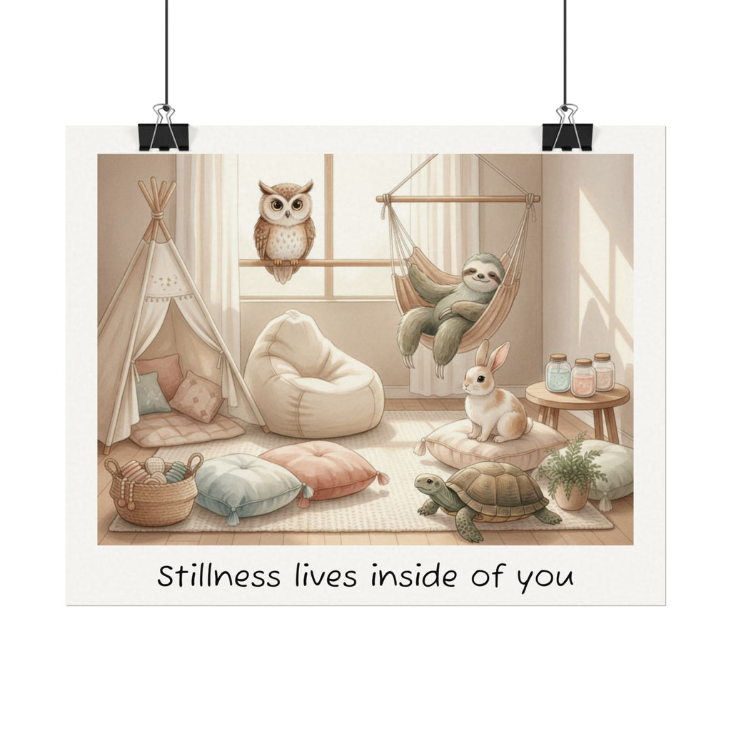 "Stillness lives inside you" Calm Corner Comfort Critters Art