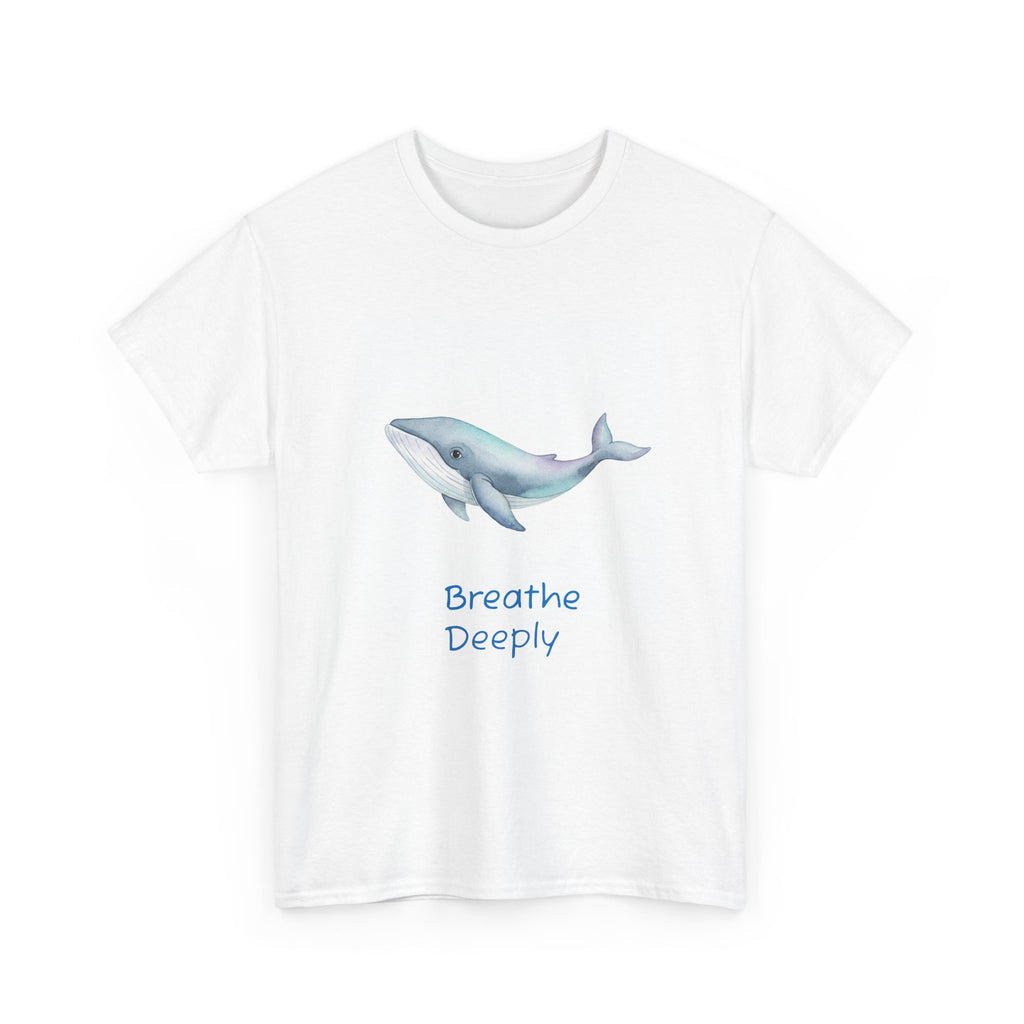 Whale "Breathe Deeply" Tee — Adult T-Shirt