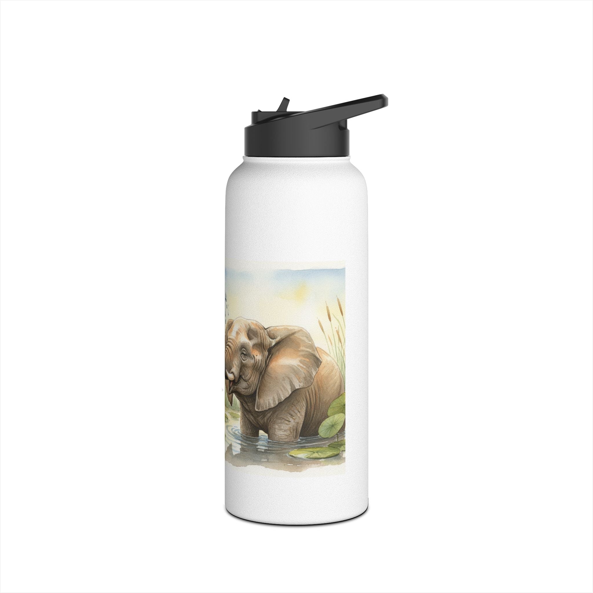 "Hydrate To Feel Great" — Elephant Stainless Steel Water Bottle