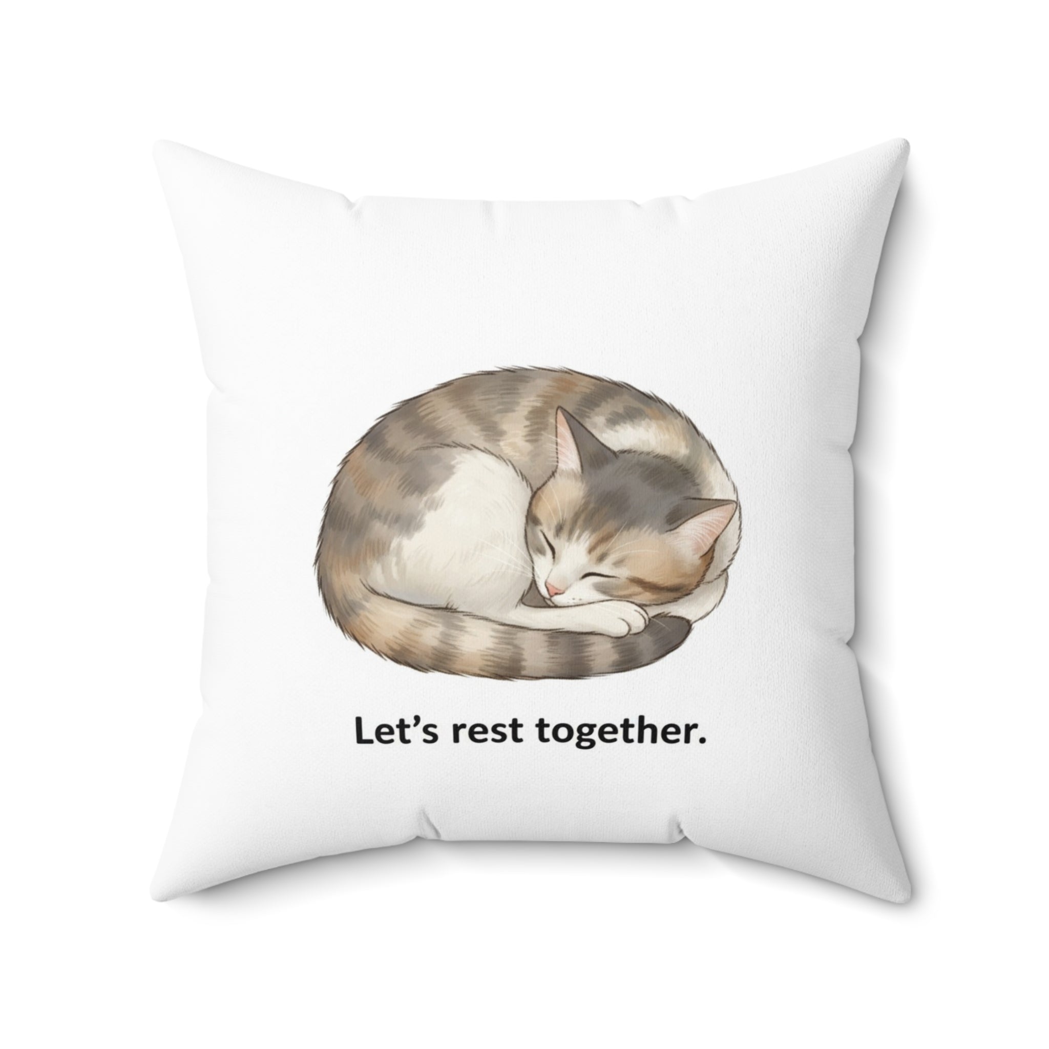 "Let's Rest Together" - Cat Calm Corner Pillow