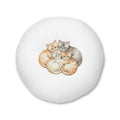 Tufted Floor Pillow — Kittens & Bunnies Calm Corner Cushion