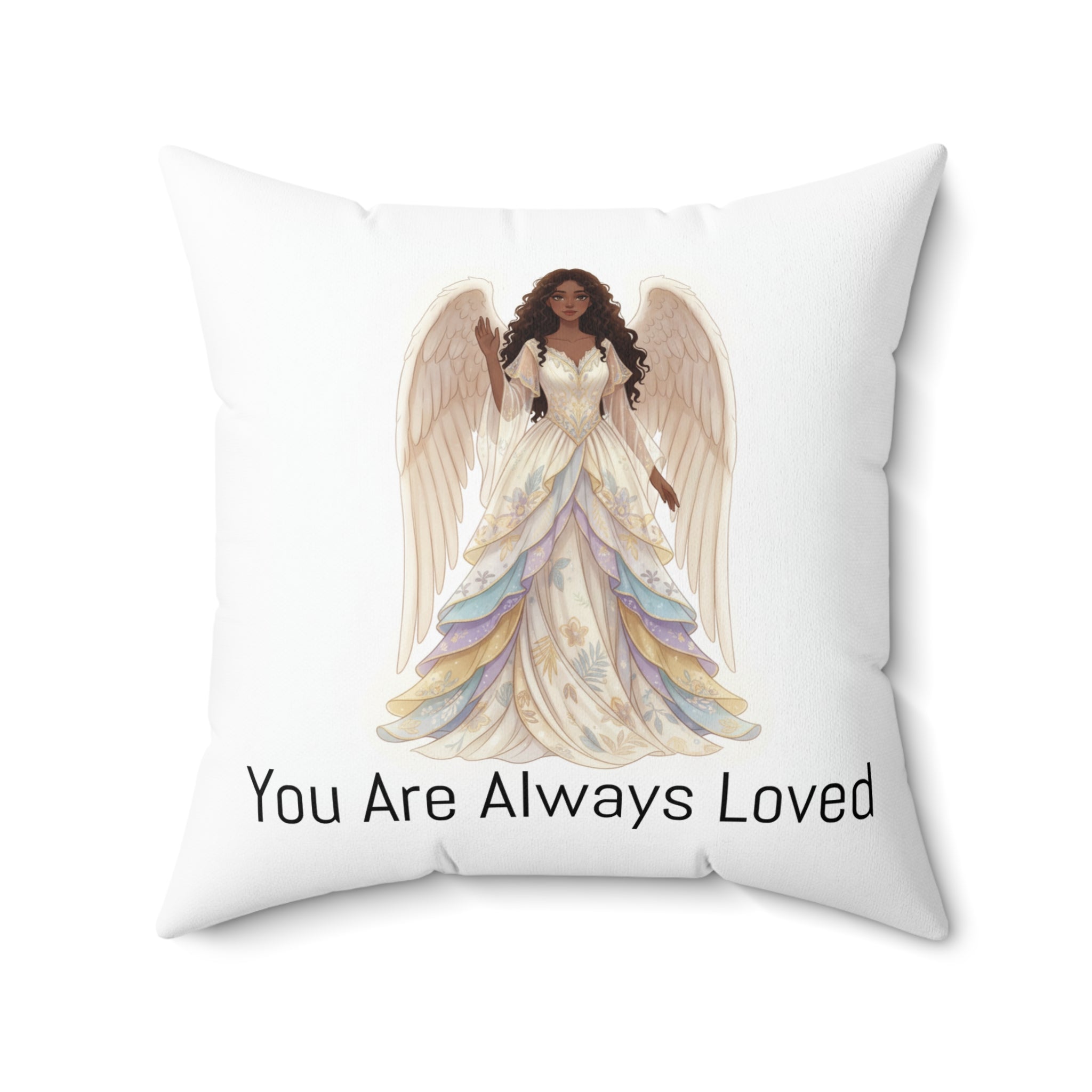 Inspirational Angel Pillow — "You Are Always Loved / You Are Seen" Decorative Throw Pillow