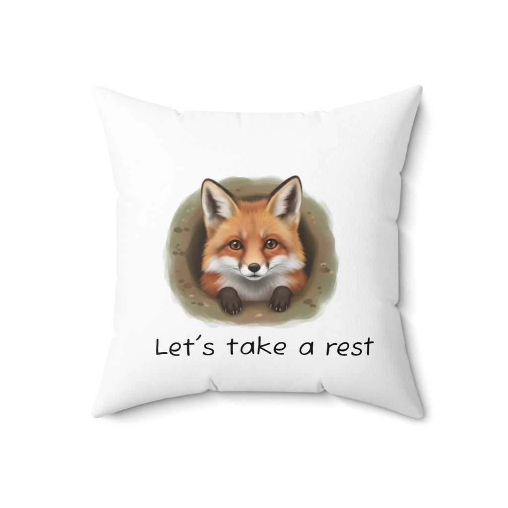 "Let's Take A Rest" - Fox Calm Corner Pillow
