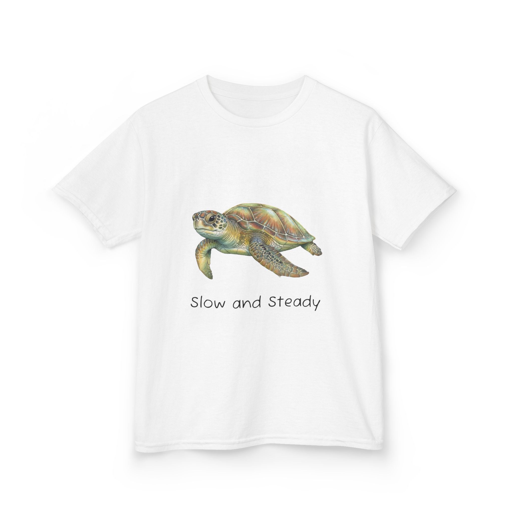 Kids Tee — "Slow and Steady" Sea Turtle