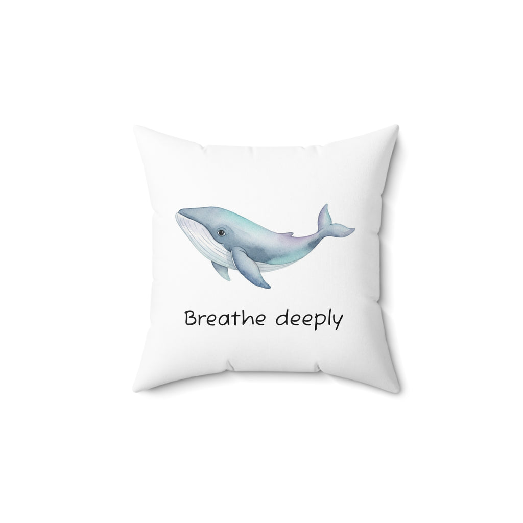 Whale 'Breathe Deeply' Calm Corner Pillow