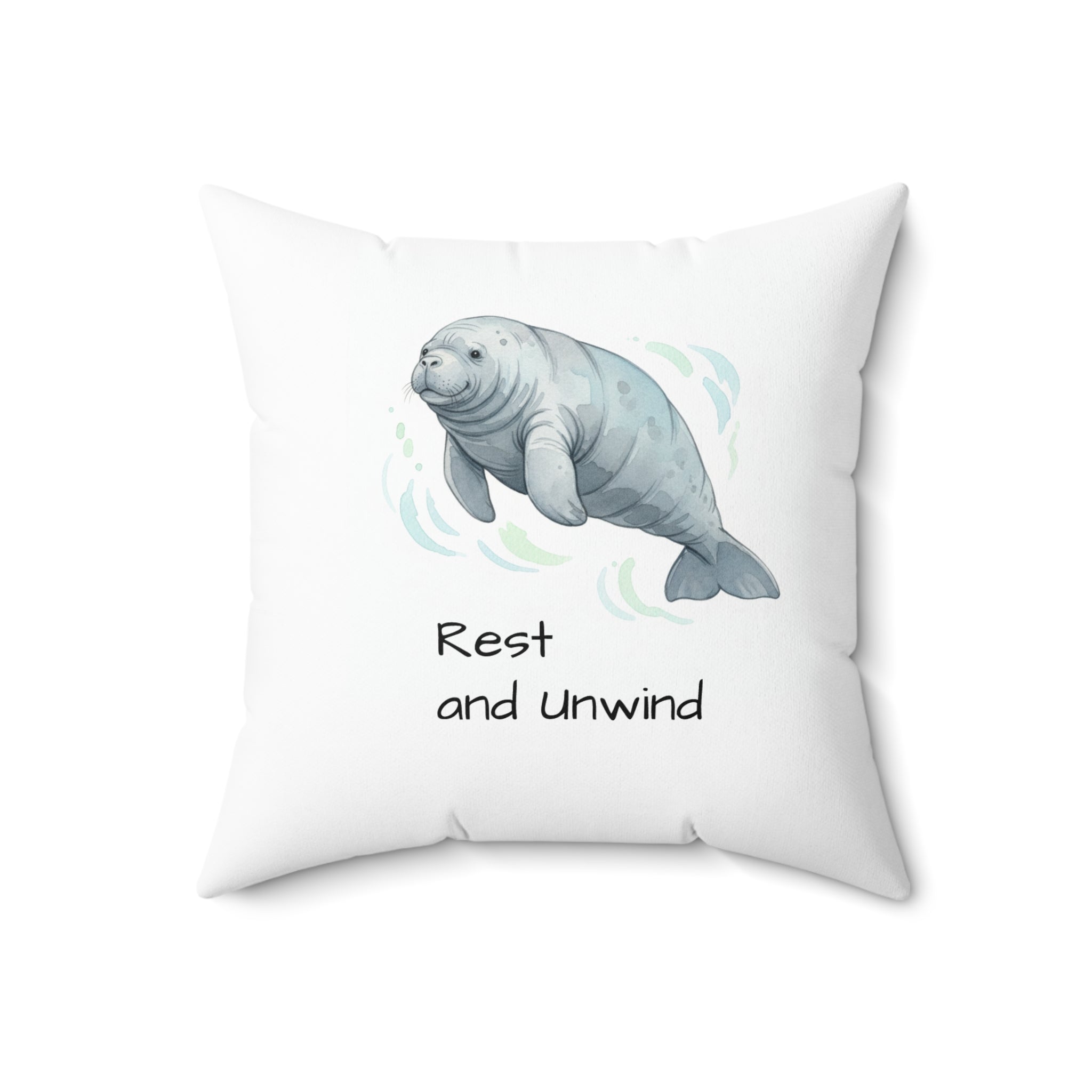 Manatee 'Rest and Unwind' Pillow