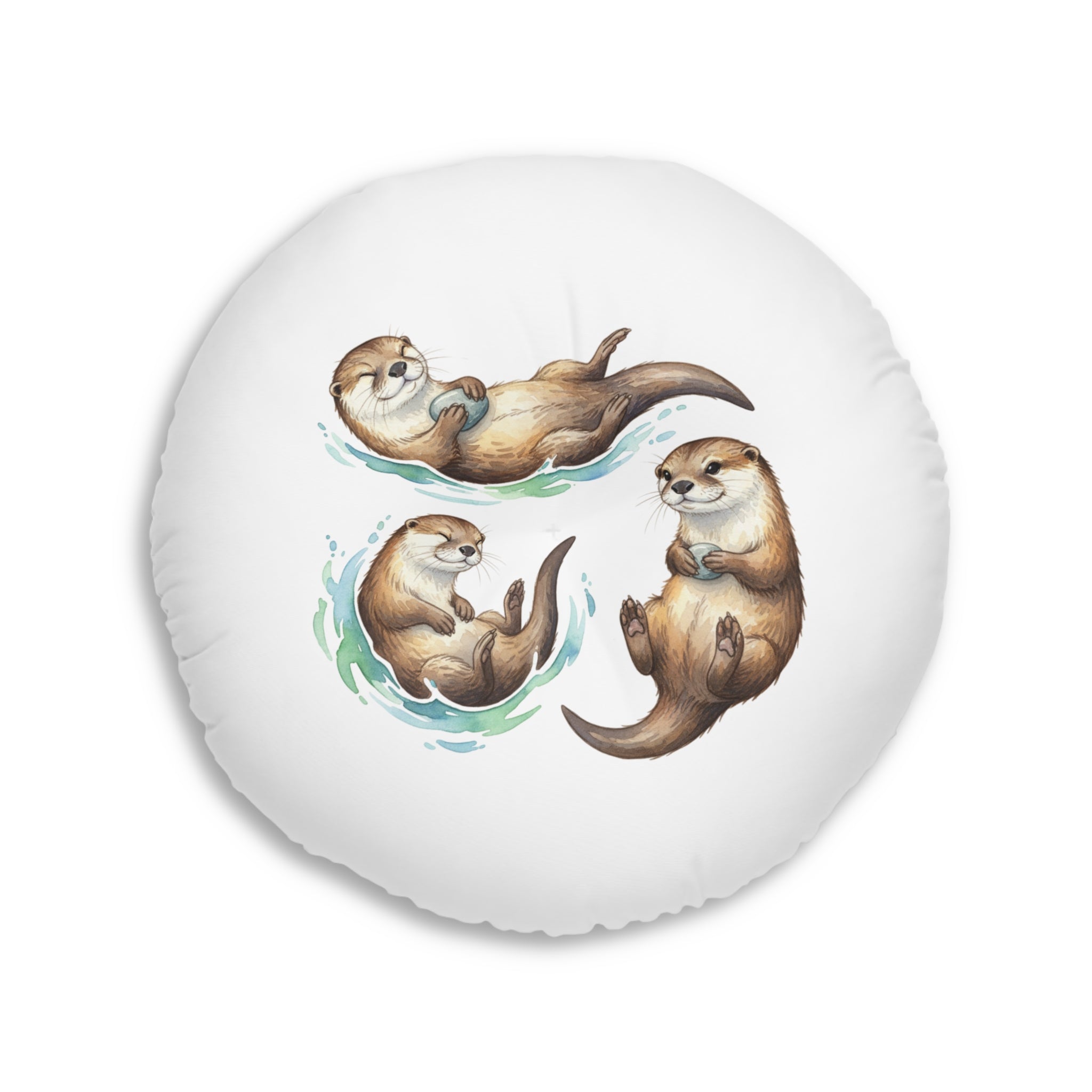 Calming Whale "Breathe Deeply" /  Playful Otter Floor Pillow