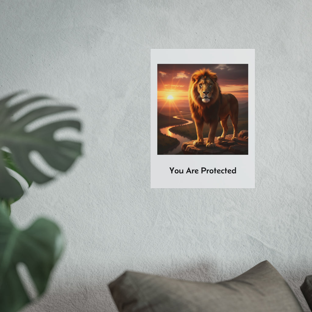 "You Are Always Protected" - Lion Calm Corner Art