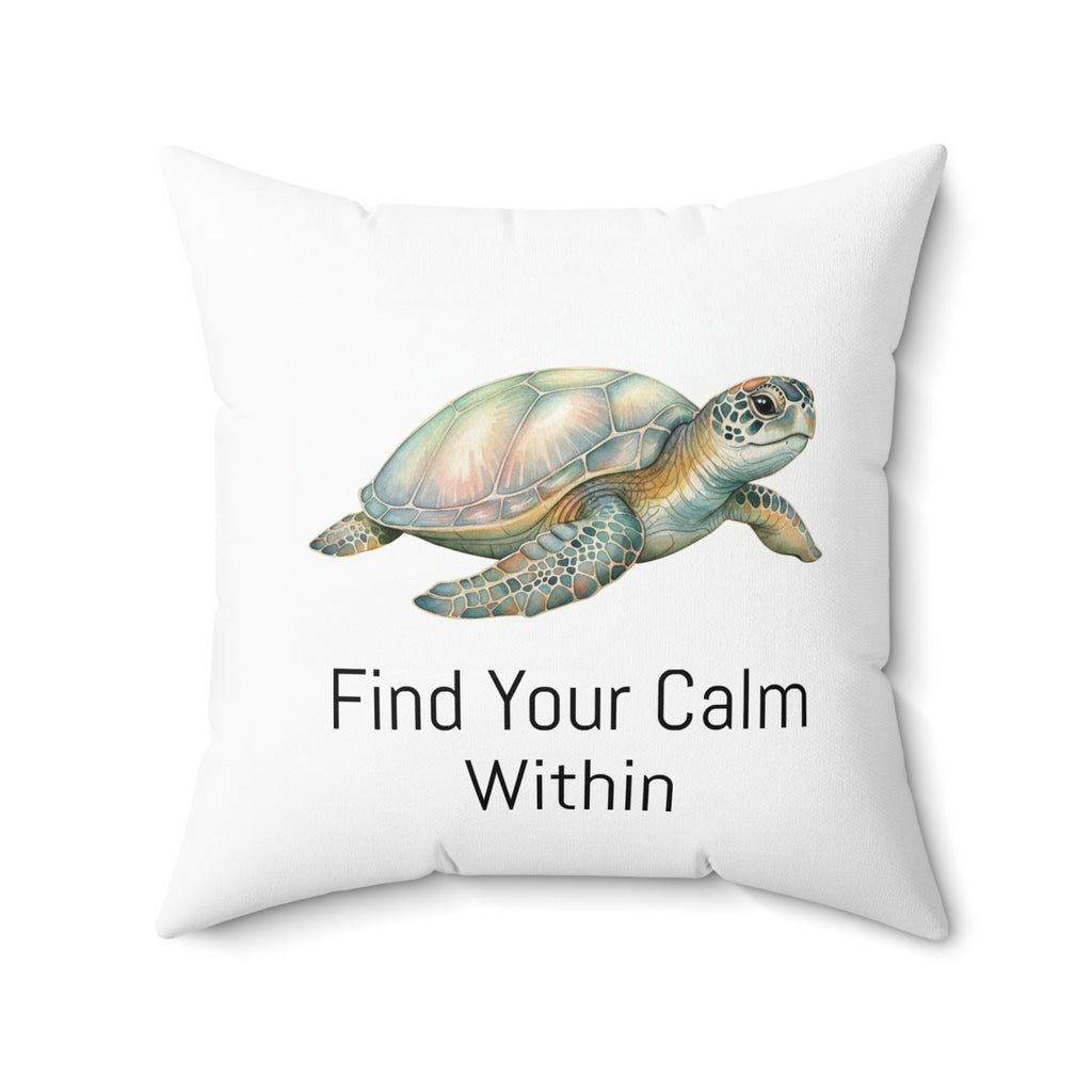 Sea Turtle Calm Corner Pillow — "Find Your Calm Within"