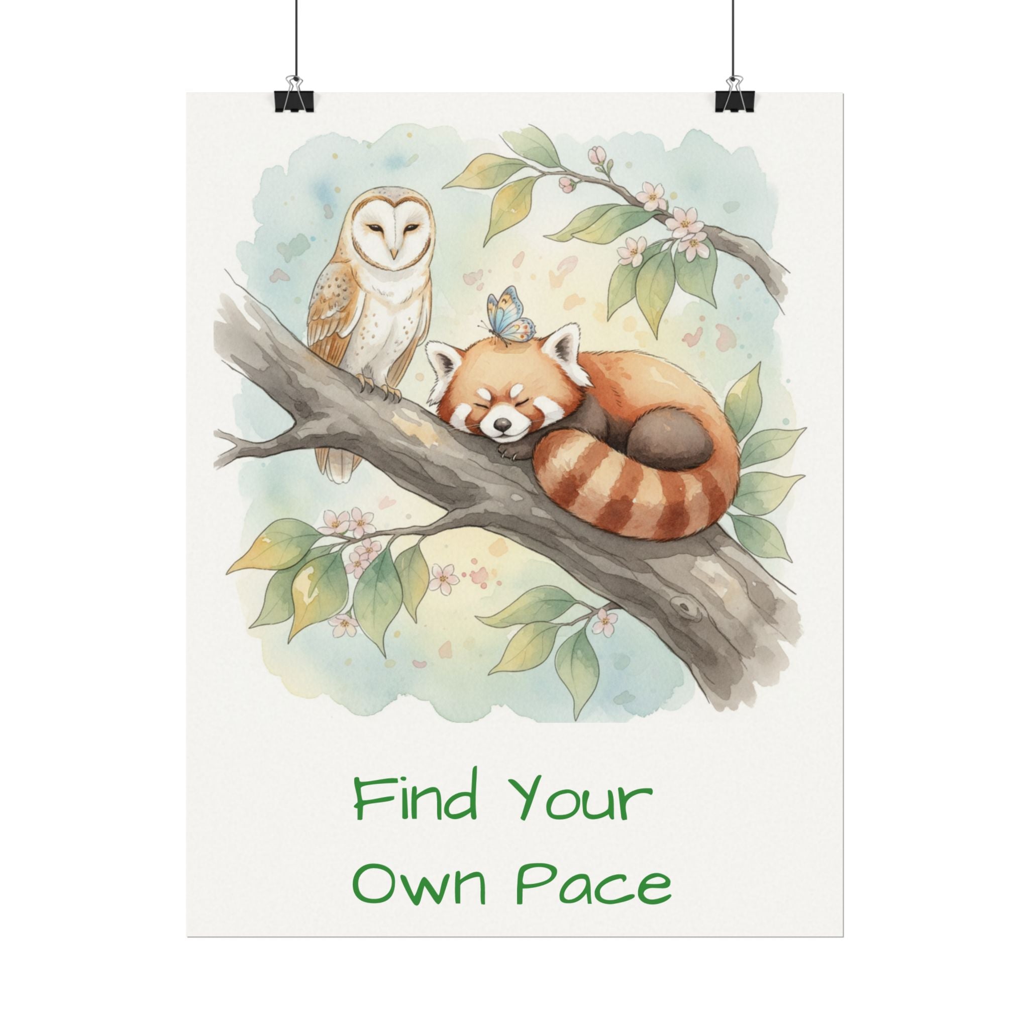 Find Your Own Pace Watercolor Poster