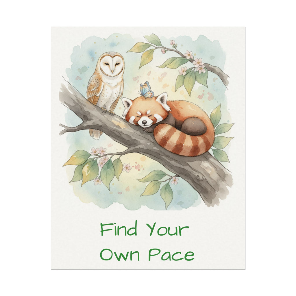 Find Your Own Pace Watercolor Poster