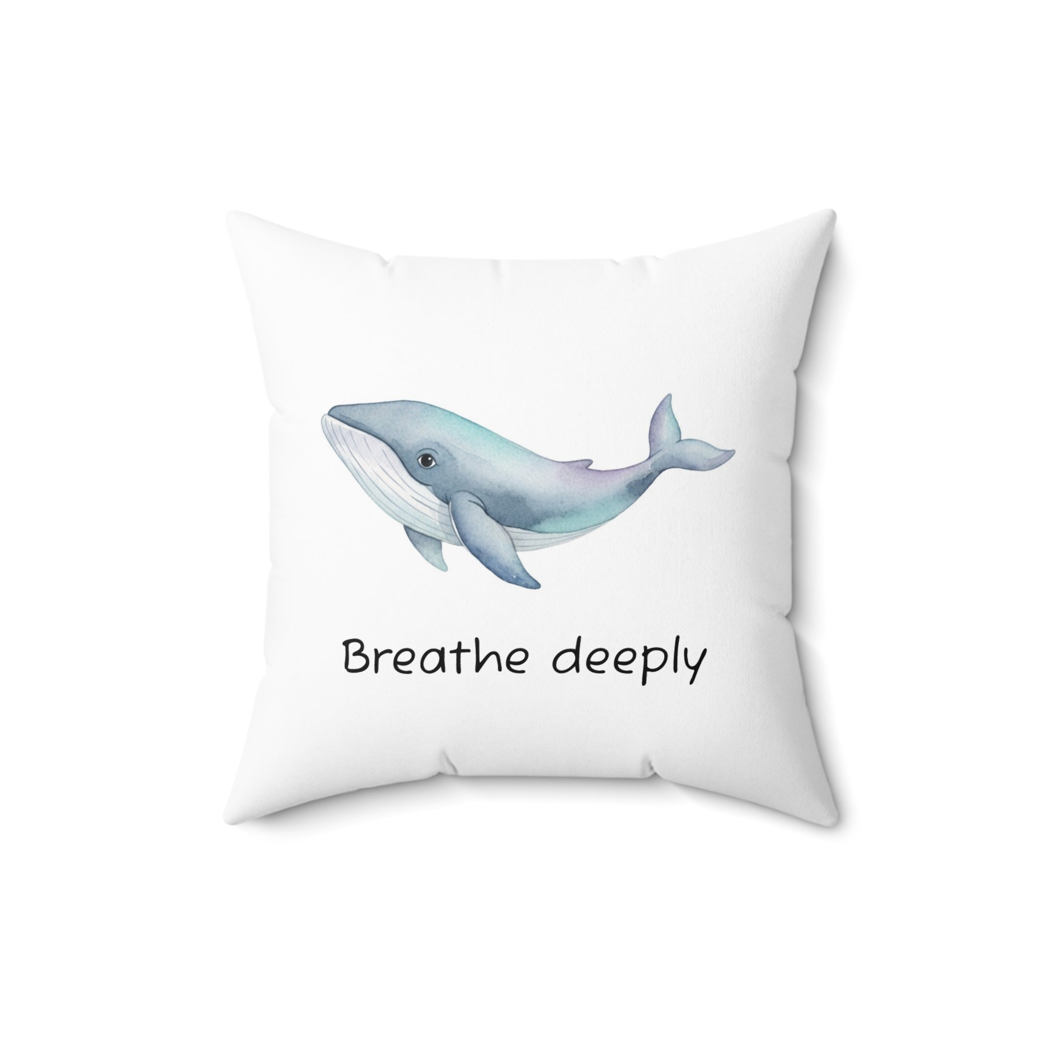 Whale 'Breathe Deeply' Calm Corner Pillow