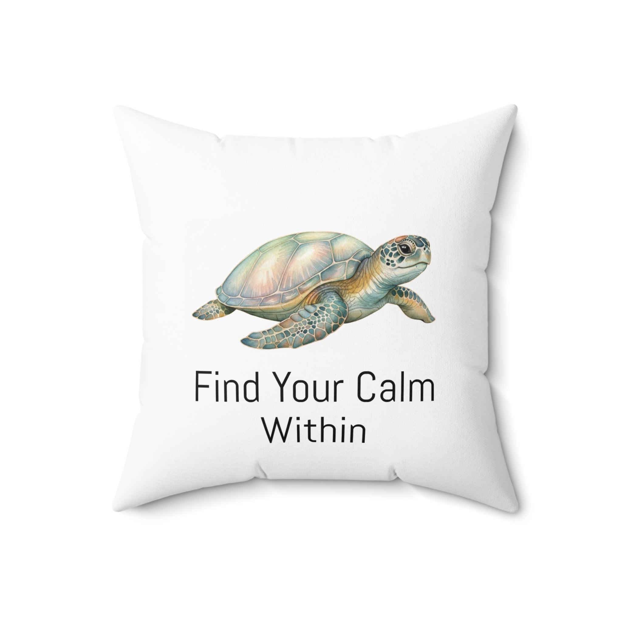 Sea Turtle Calm Corner Pillow — "Find Your Calm Within"