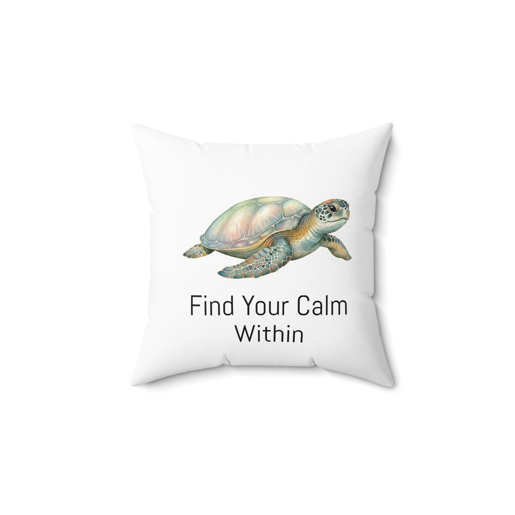 Sea Turtle Calm Corner Pillow — "Find Your Calm Within"